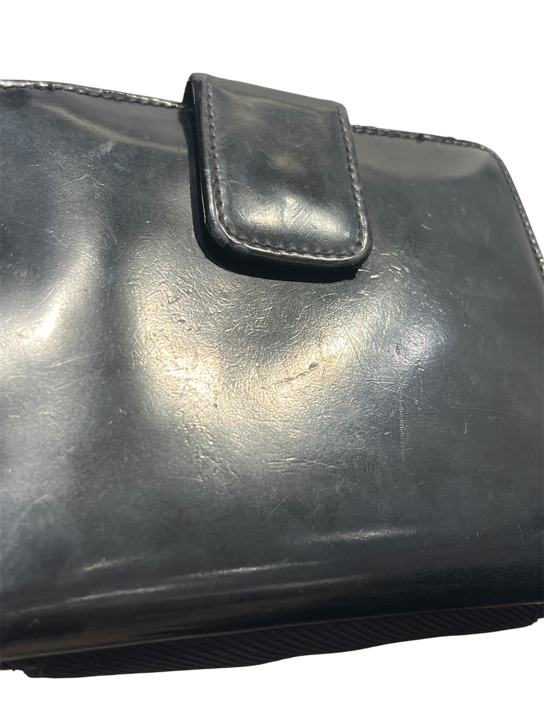 GUCCI/Bifold Wallet/Leather/BLK/BIFOLD BAMBOO ZIPPER view 5