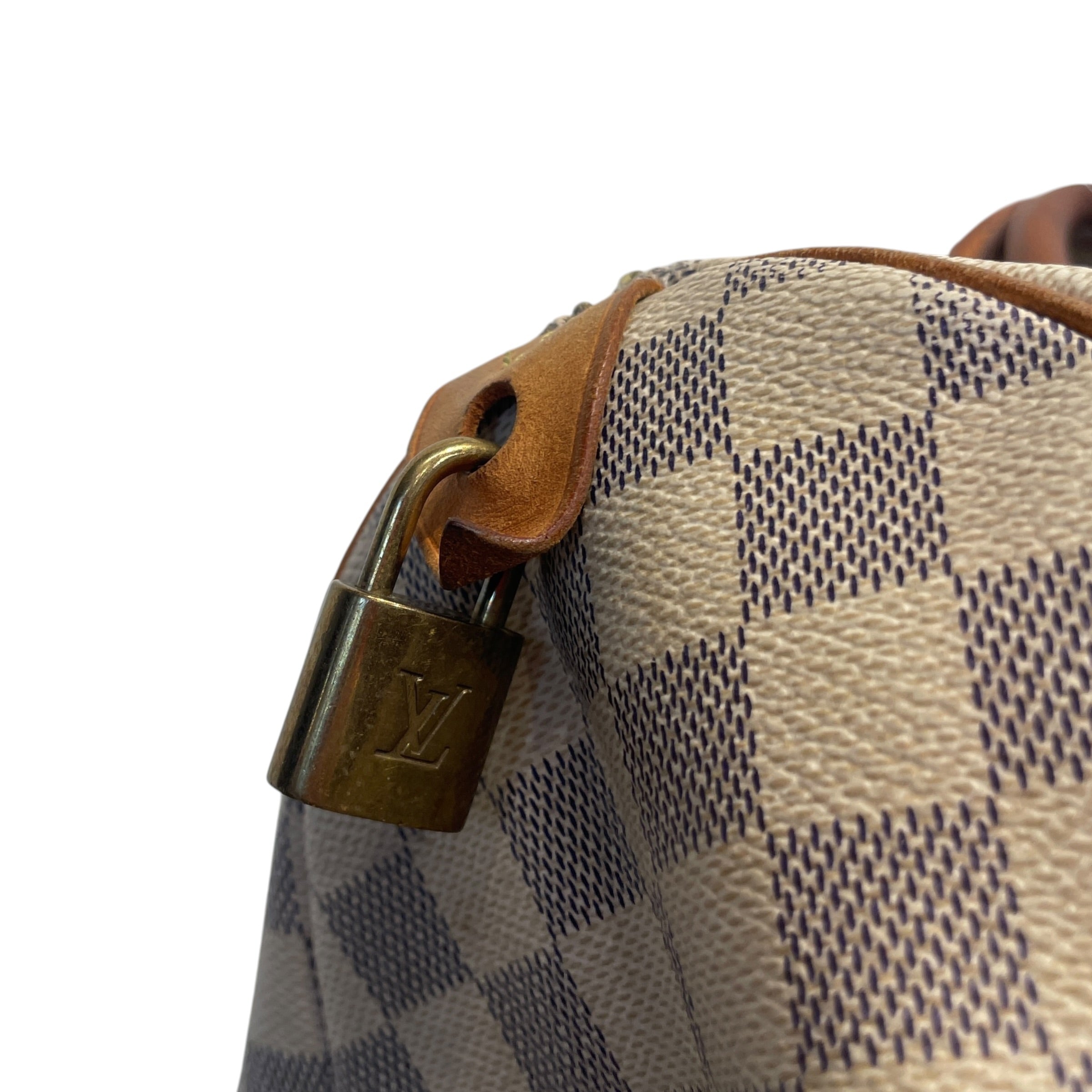 LOUIS VUITTON/Bag/Hombre Check/Leather/CRM/DAMIER AZUR SPEEDY 30 view 7