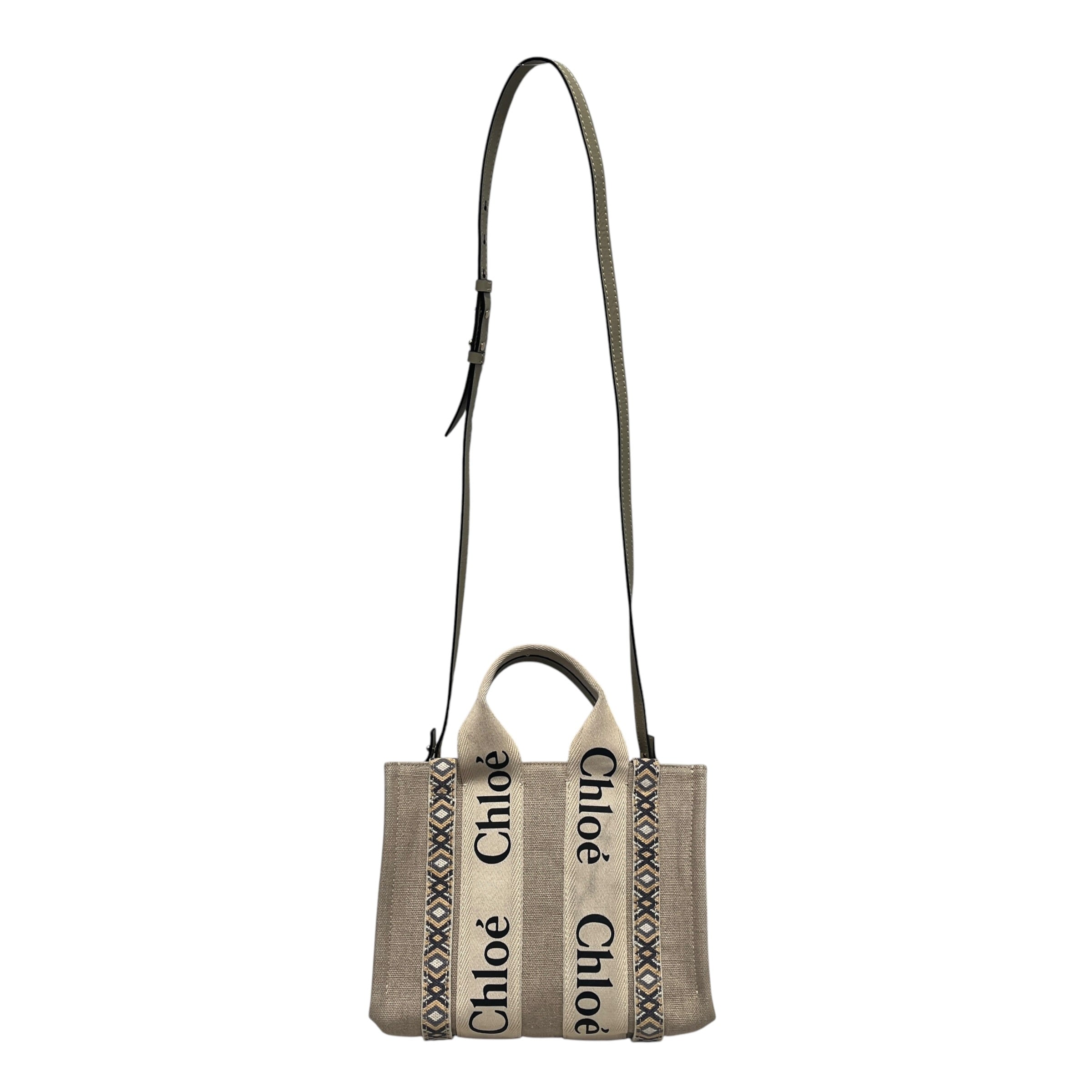 Chloe/Tote Bag/BEG/CANVAS WOODY TOTE W/STRAP view 6