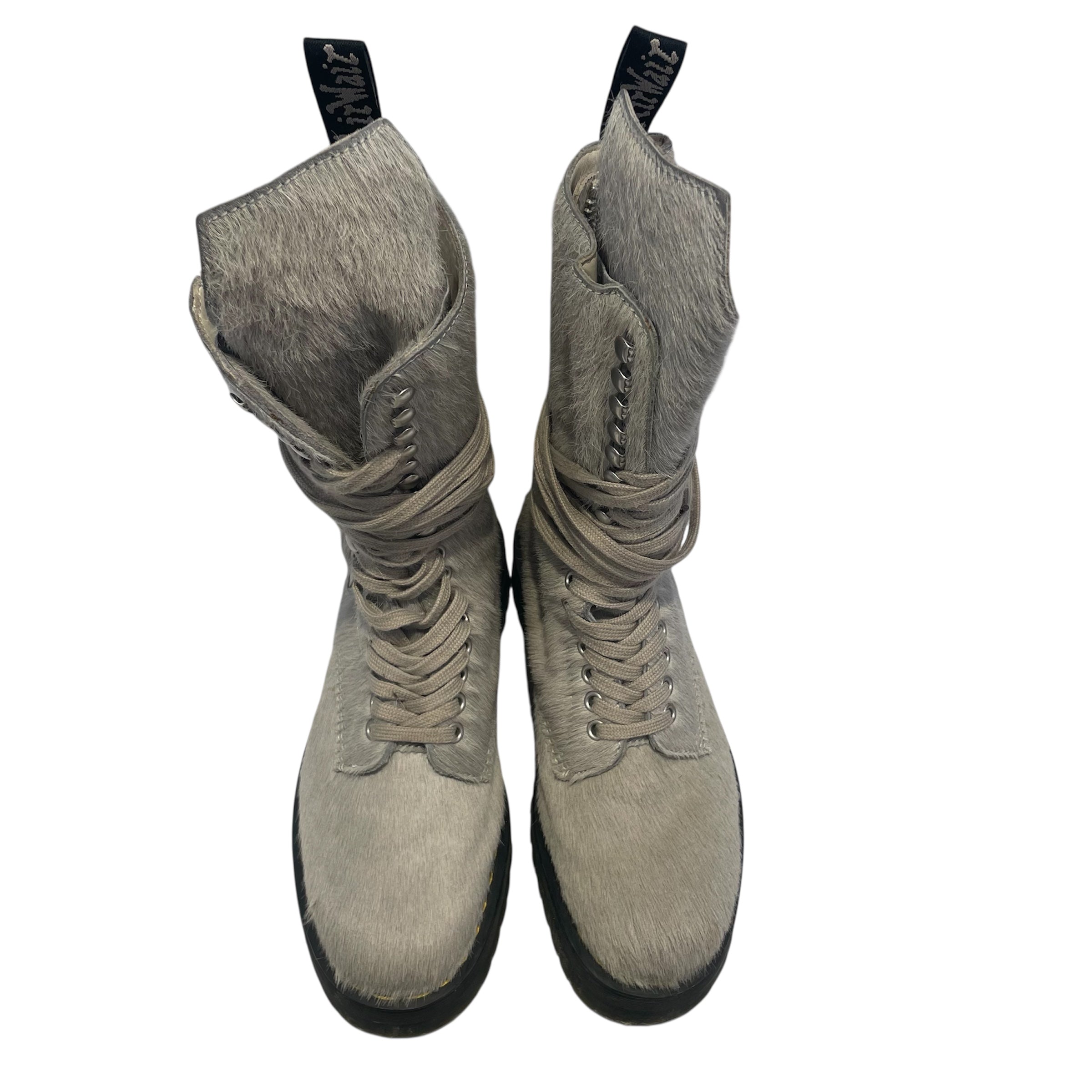 Dr.Martens/Rick Owens/Boots/US 9/Leather/GRY/1918 RICK OWENS PONYHAIR view 2