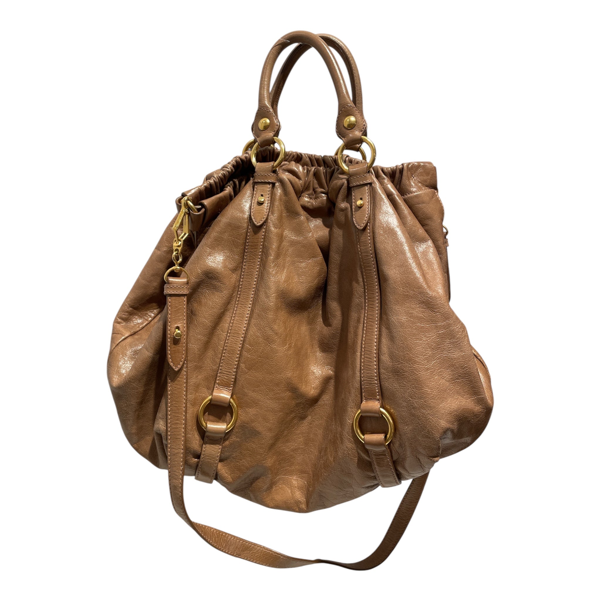 MIU MIU/Cross Body Bag/Leather/CML/vitello lux tote view 2