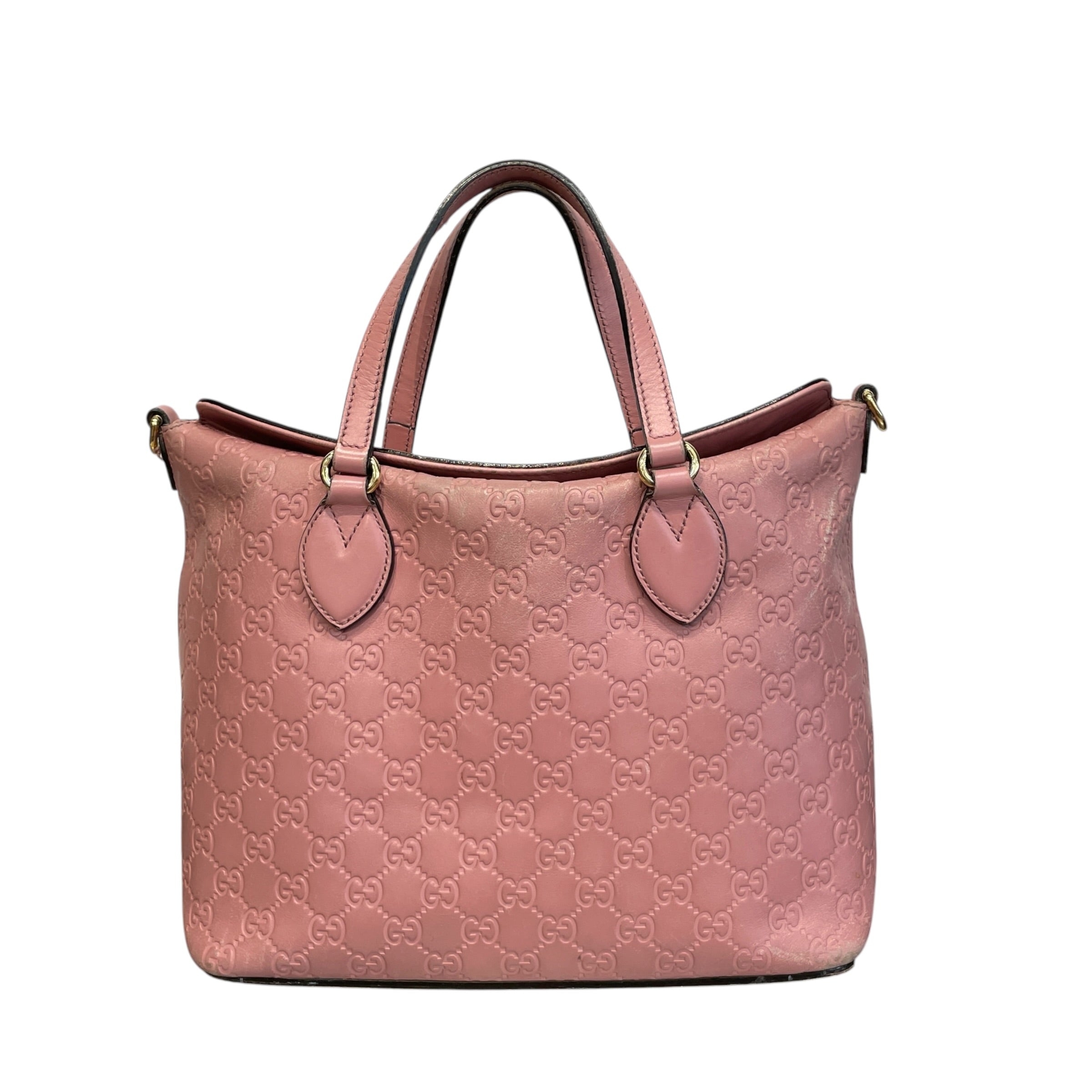 GUCCI/Tote Bag/Monogram/Leather/PNK/GUCCISSMA FOLDOVER view 1
