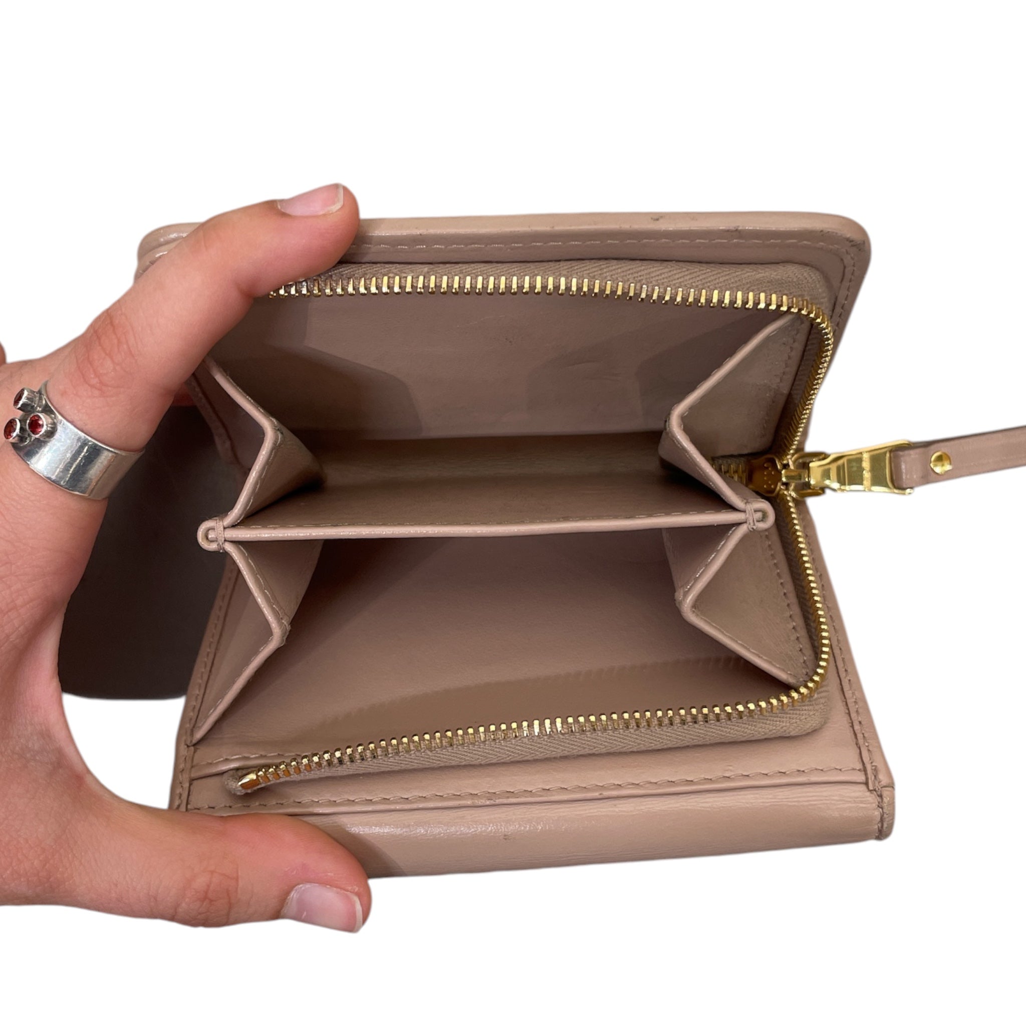 MIU MIU/Trifold Wallet/Leather/PNK/L's/MATELASSE QUILTED W BOX view 4