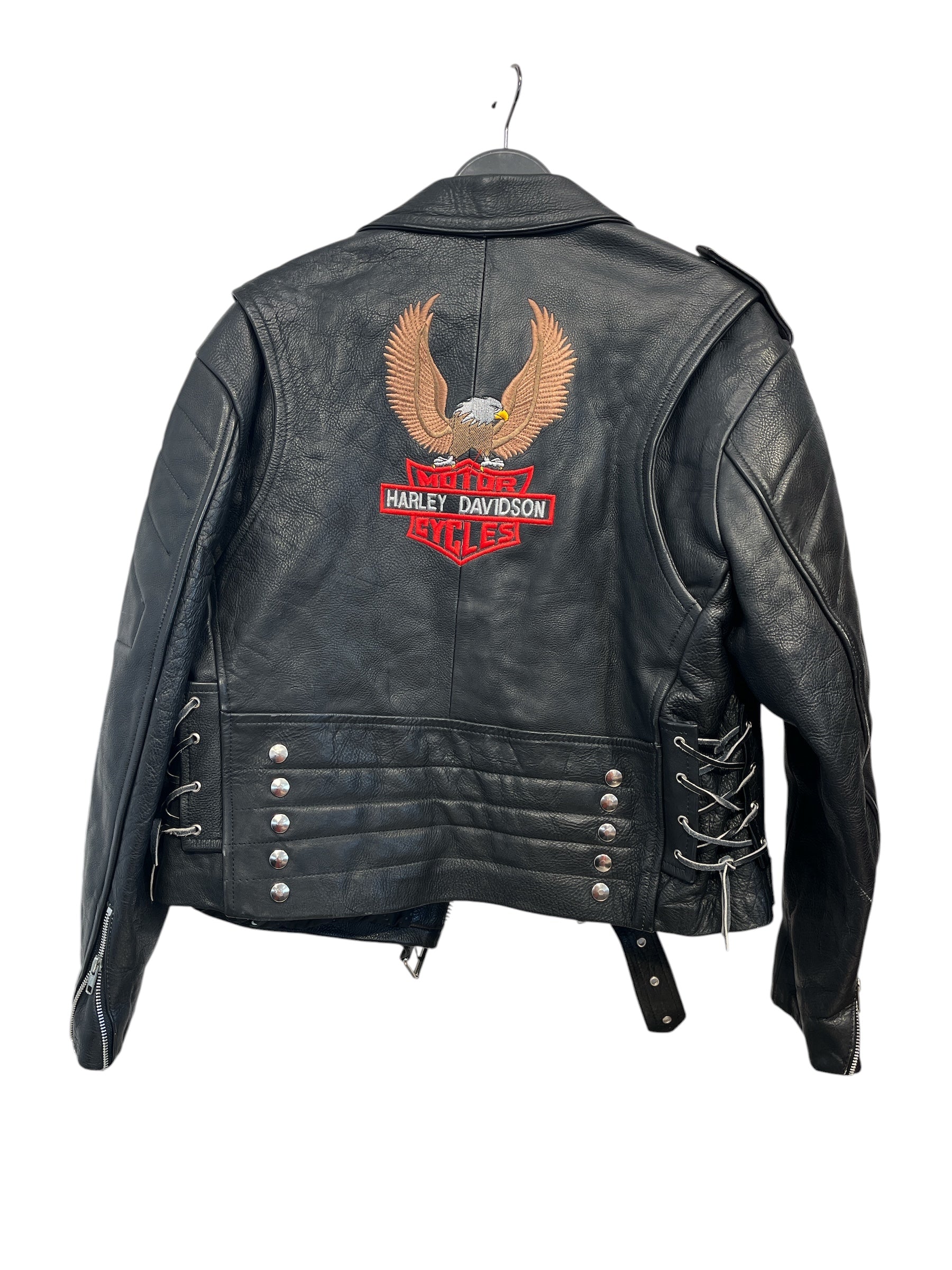 HARLEY DAVIDSON/Leather Jkt/XL/Leather/BLK/eagle on back view 2