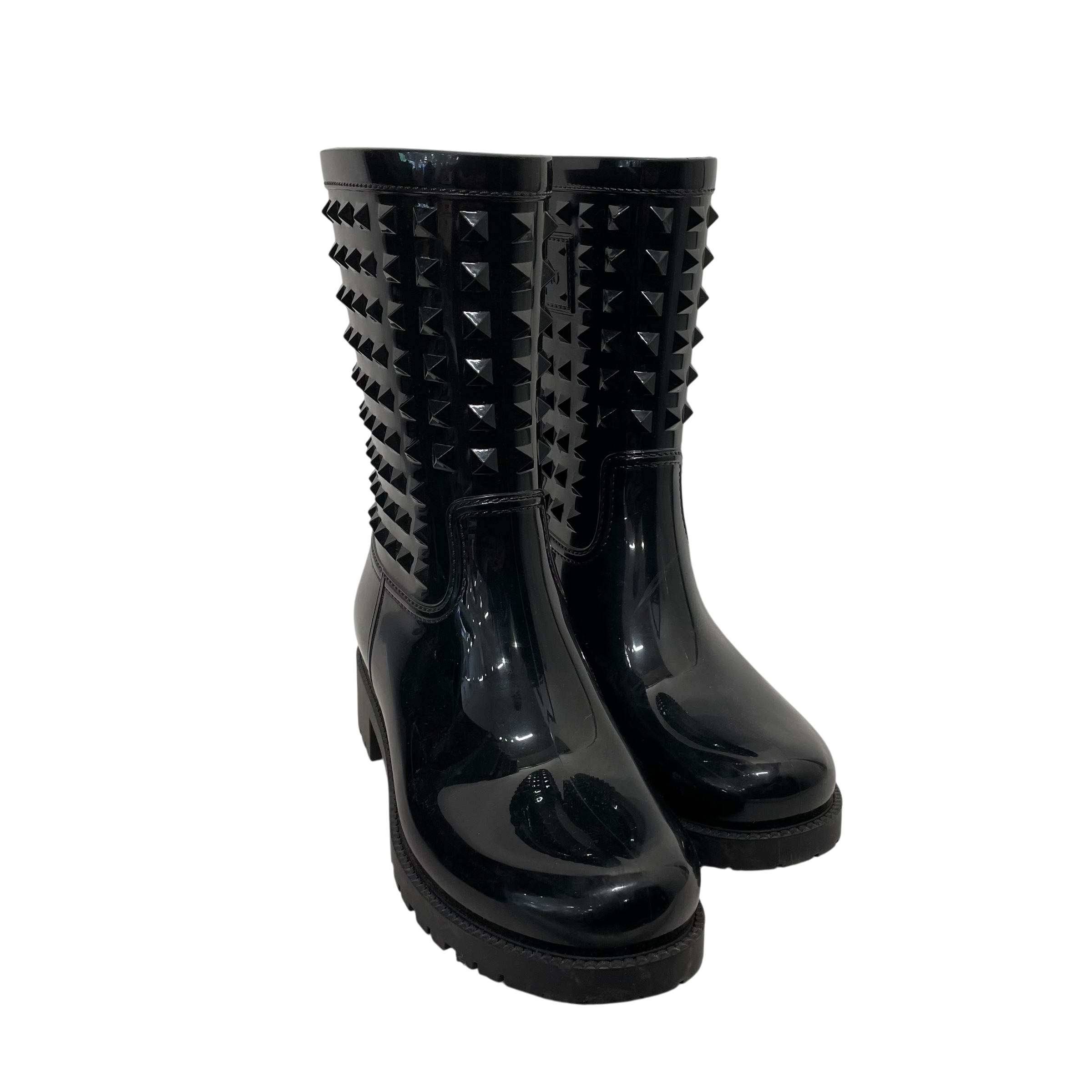 VALENTINO GARAVANI/Rain Boots/EU 39/Acrylic/BLK/ACRYLIC view 1