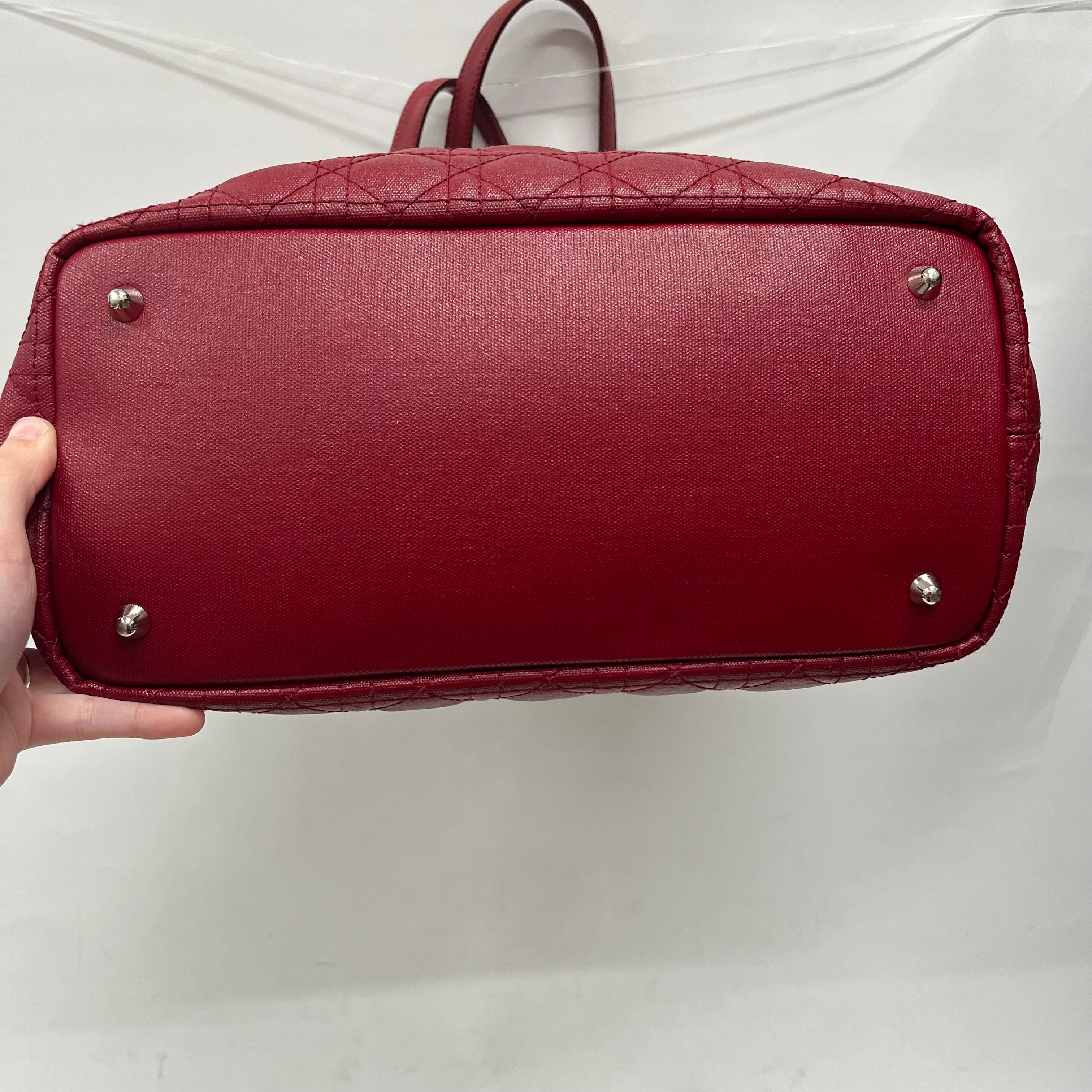 Christian Dior/Hand Bag/Leather/RED/ view 3