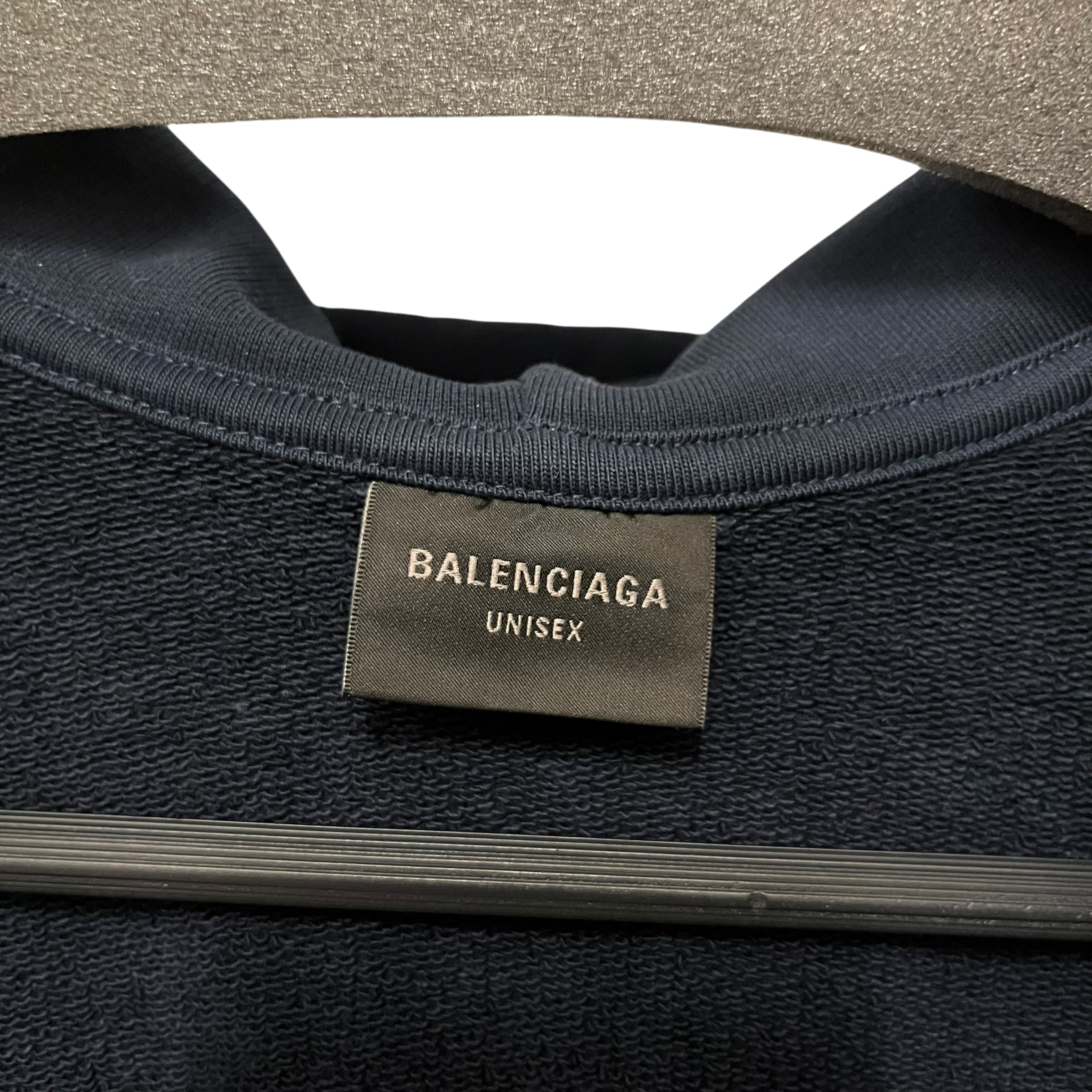 BALENCIAGA/Zip Up Hoodie/S/Cotton/NVY/world food programme view 8