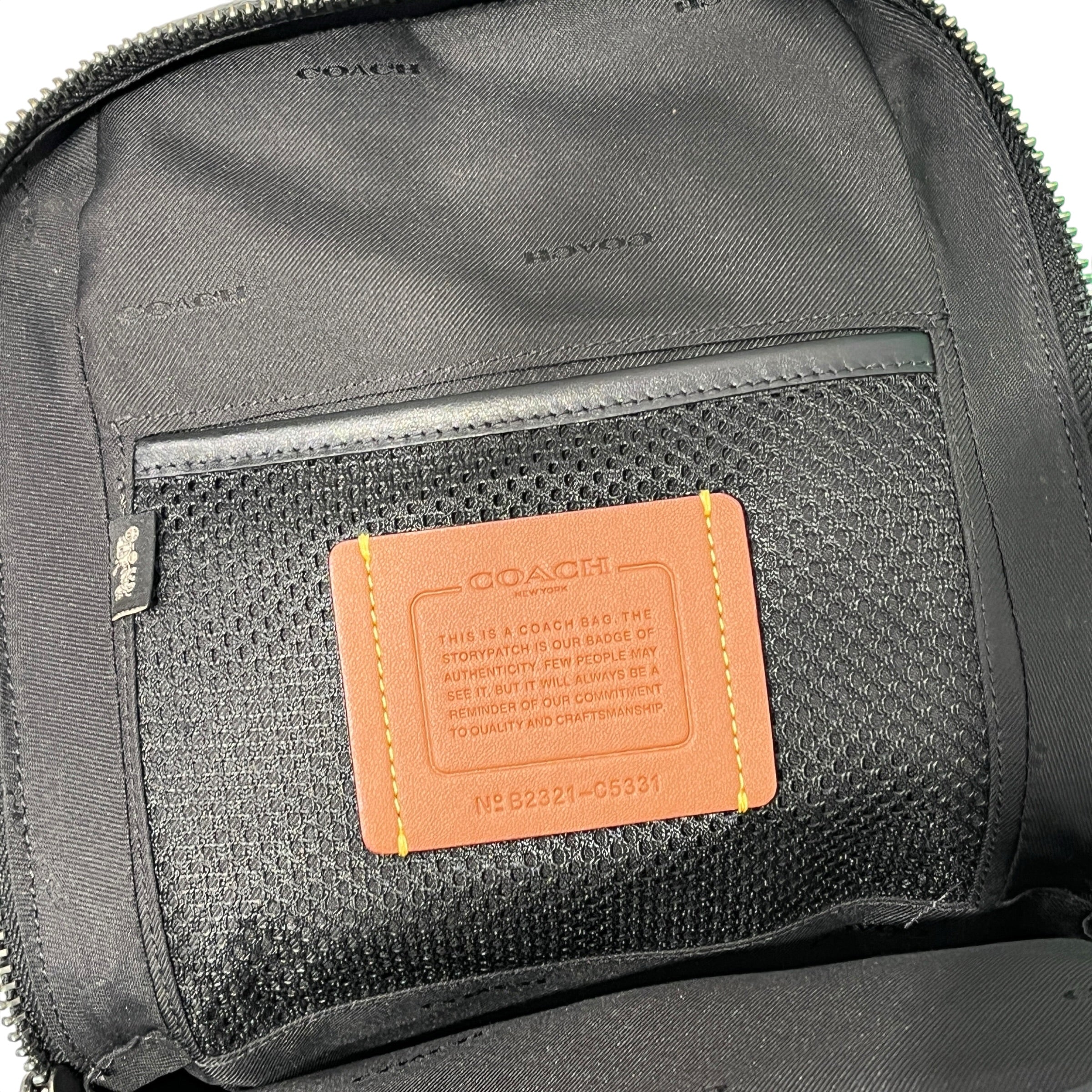 COACH/Fanny Pack/Leather/BLK/GOTHAM sling pack view 3