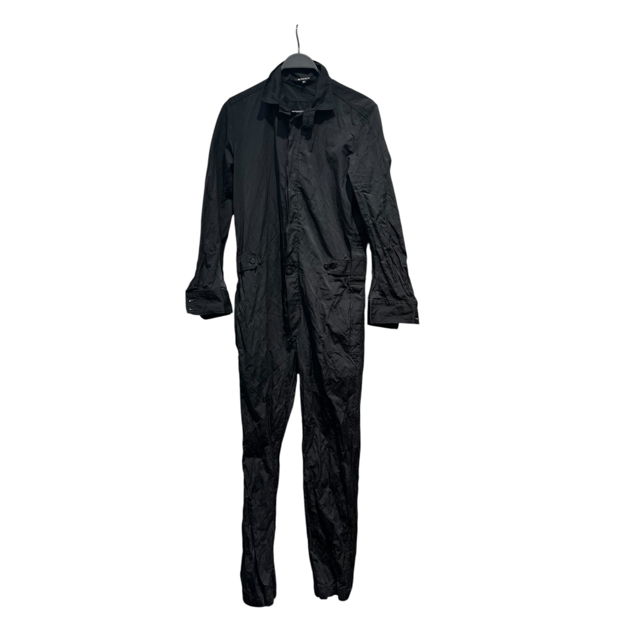 ANN DEMEULEMEESTER/Jumpsuits/M/Polyester/BLK/Buttoned view 1