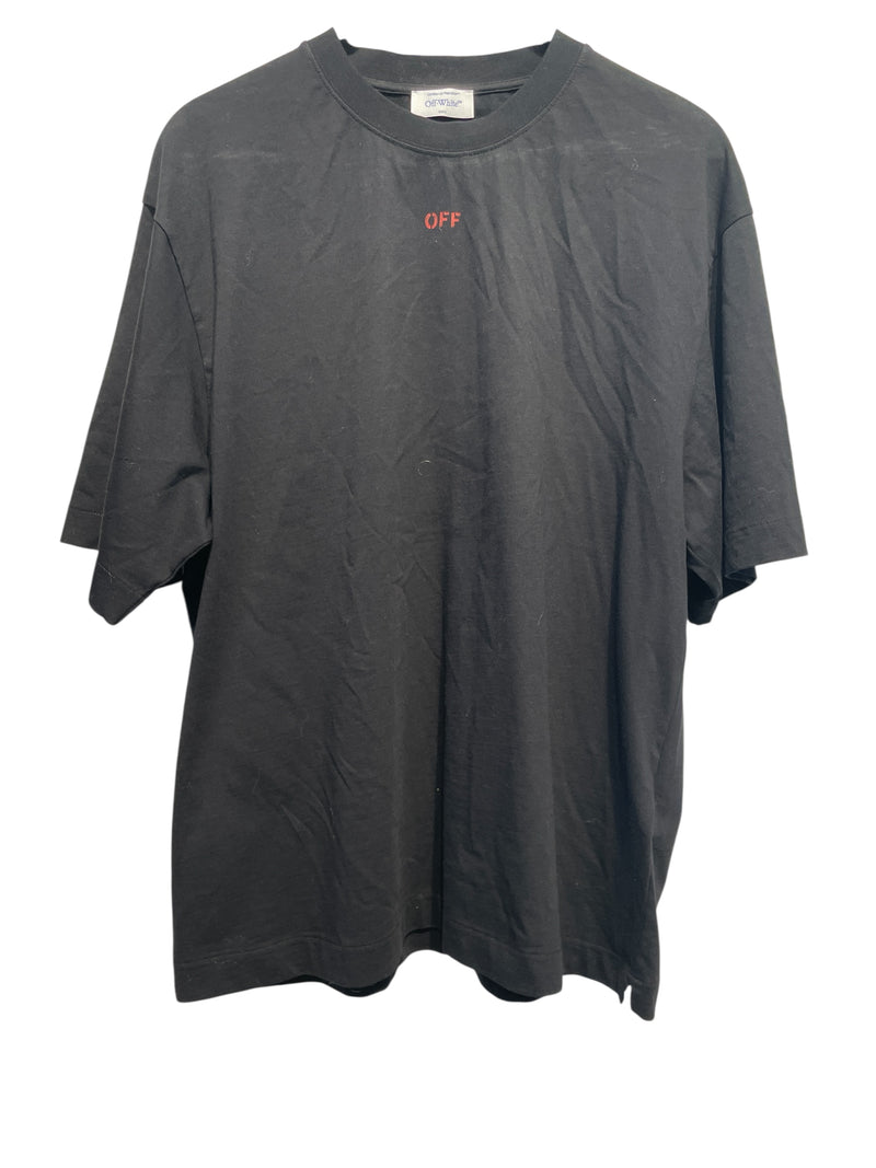 OFF-WHITE/Shirt/S/Cotton/BLK/LOGO/RED