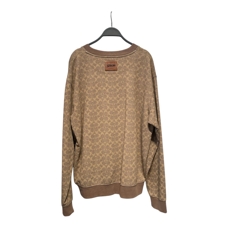 COACH/Schott/Sweatshirt/L/Monogram/Cotton/CML/1979 WORLD OF OUTERWEAR CREWNK