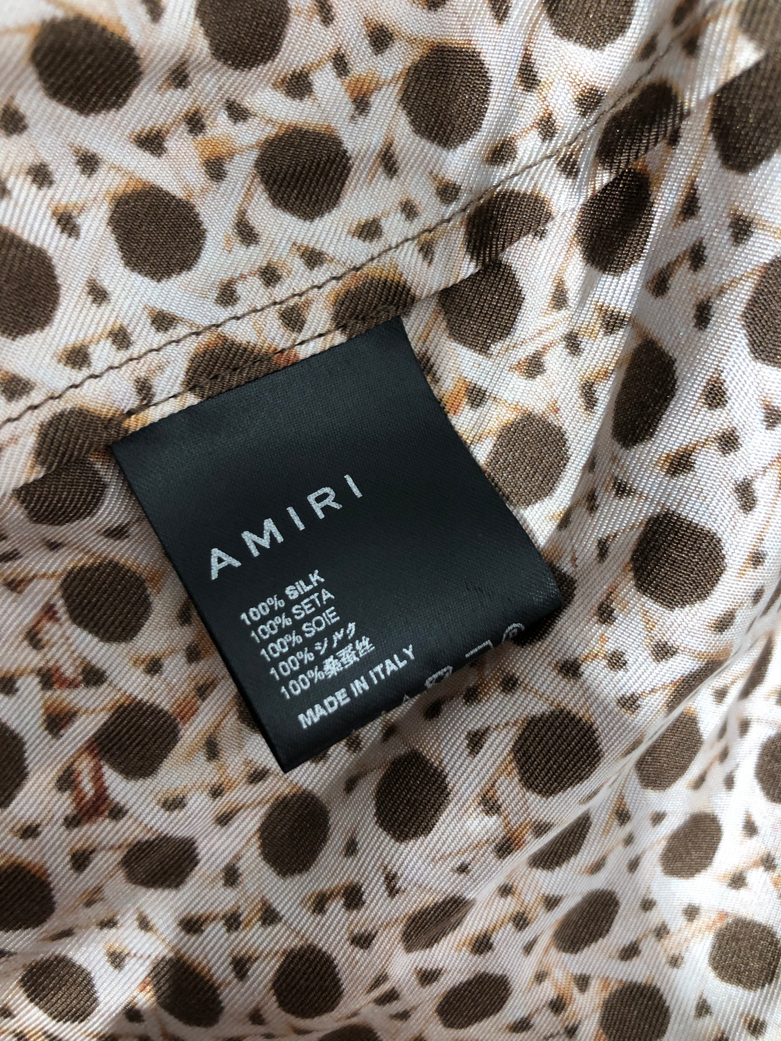 AMIRI/SS Shirt/M/Silk/BEG/All Over Print/AOP Wicker deisgn view 5