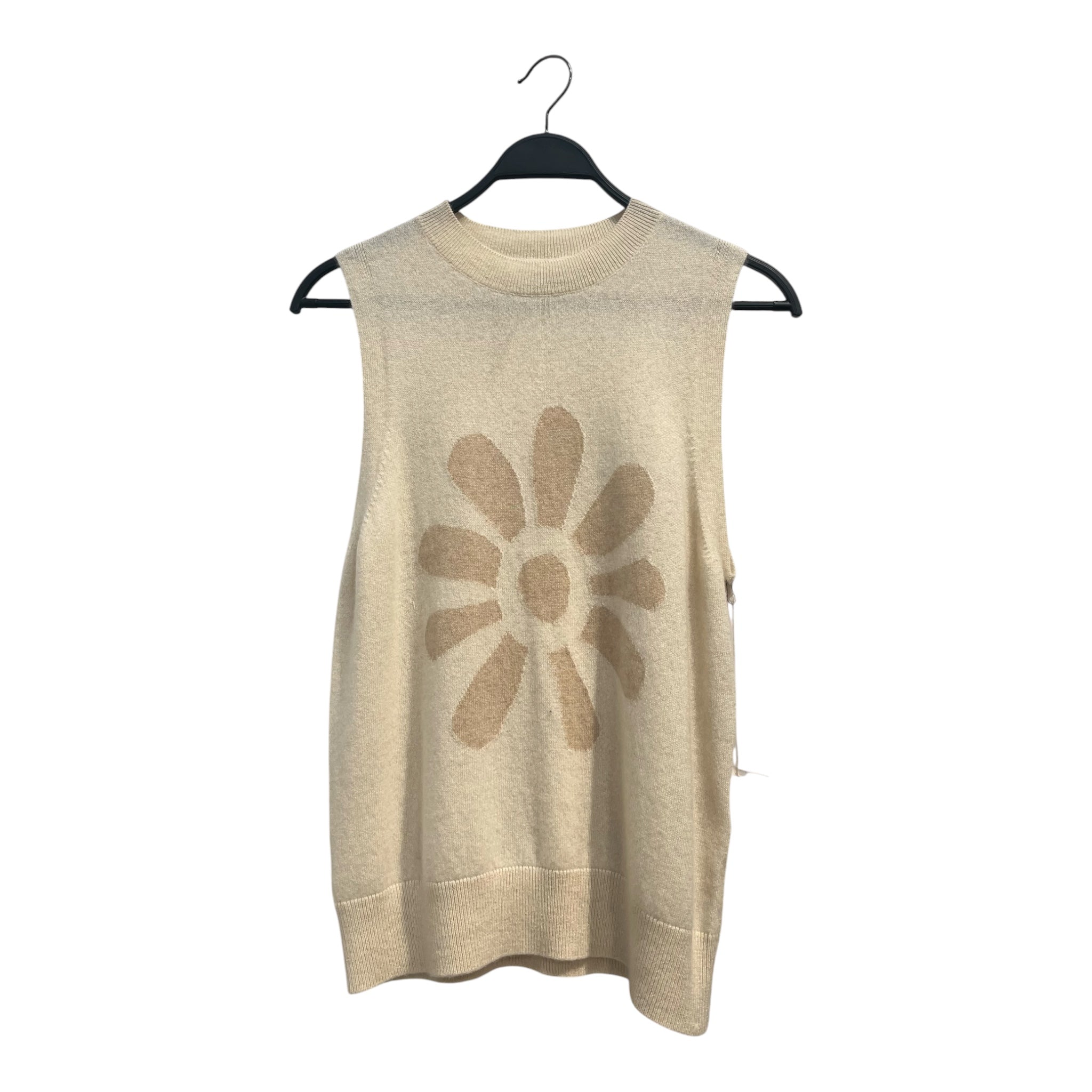 LERET LERET/Knitted Vest/XS/Floral Pattern/Cashmere/CRM/BROWN FLWR view 1