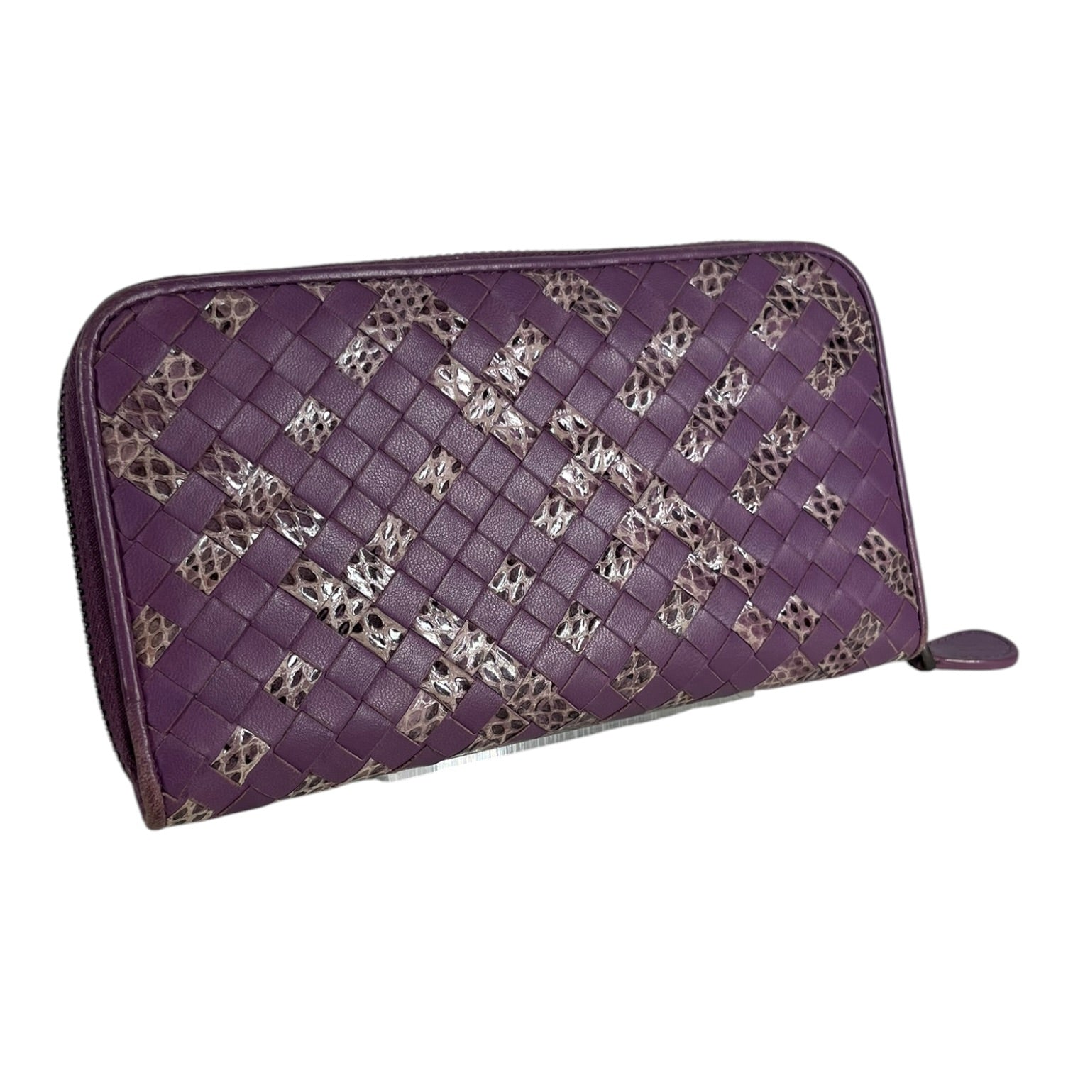 BOTTEGA VENETA/Long Wallet/Leather/PPL/L's/PYTHON INTRECCIATO WALLET view 2