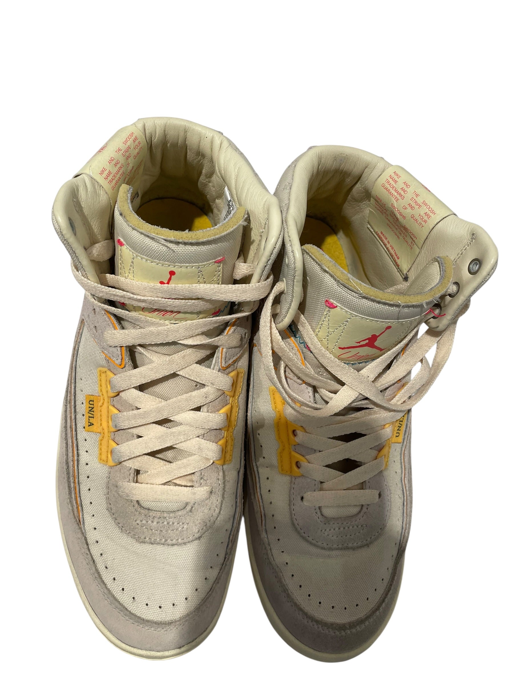 NIKE/Union Los Angeles/Hi-Sneakers/US 8.5/Cotton/CRM/Jordan 2 High view 3