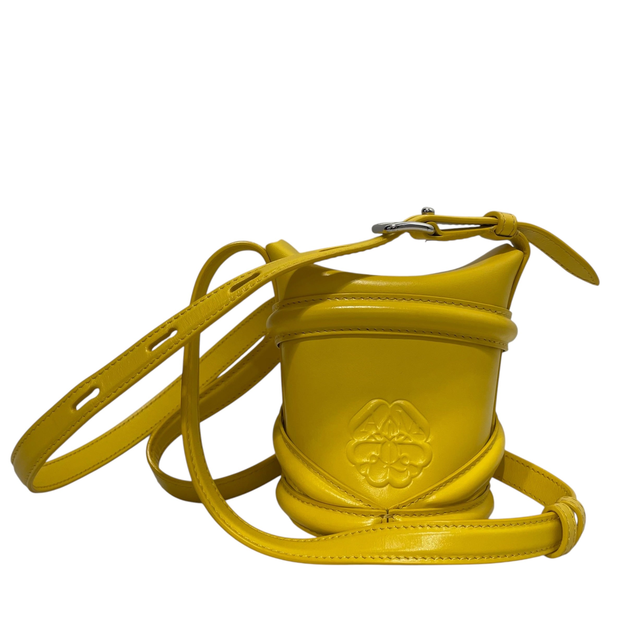 Alexander McQueen/Pouch/Leather/YEL/micro the curve view 1