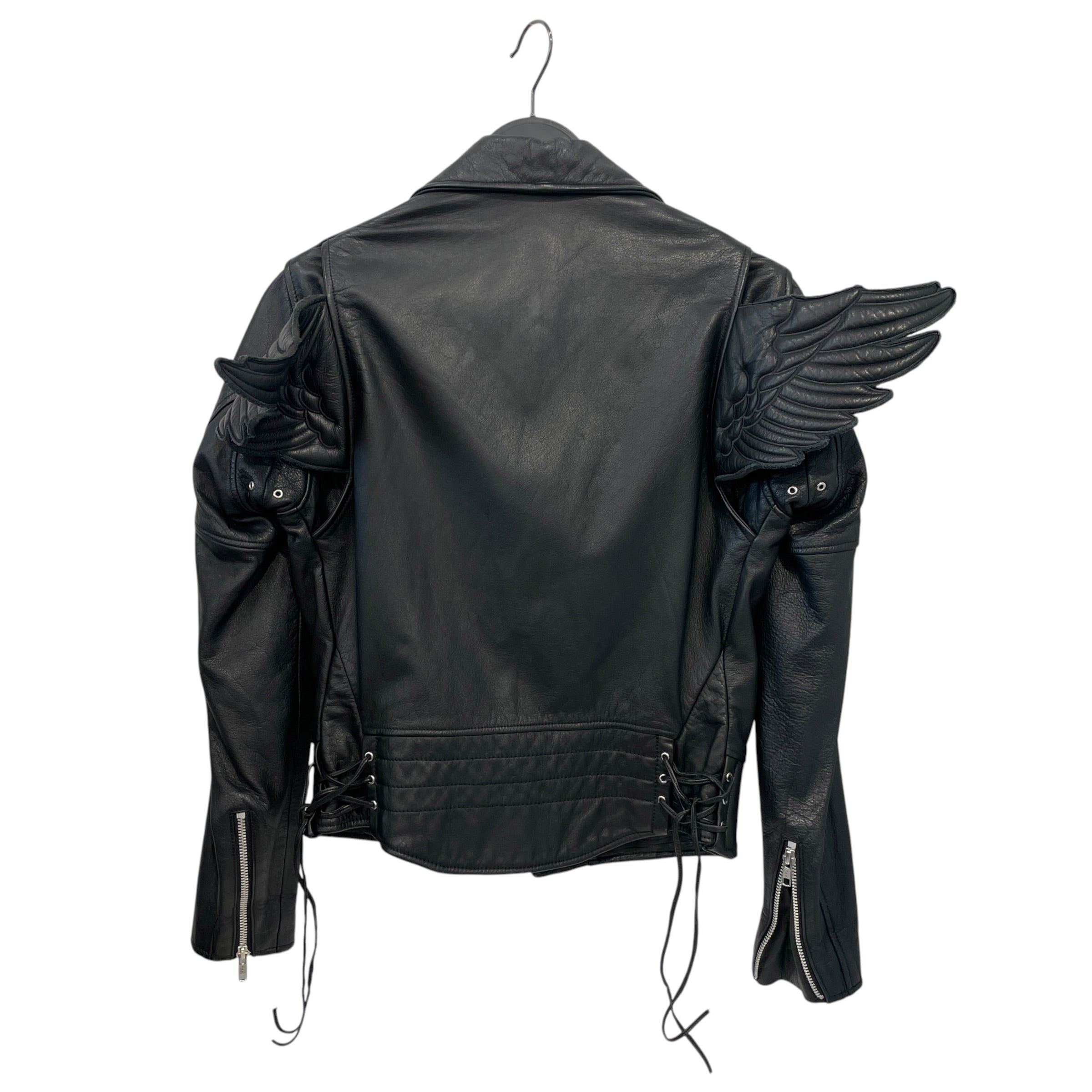JEREMY SCOTT/adidas/Leather Jkt/M/Leather/BLK/Full Zip Adidas Collab view 2