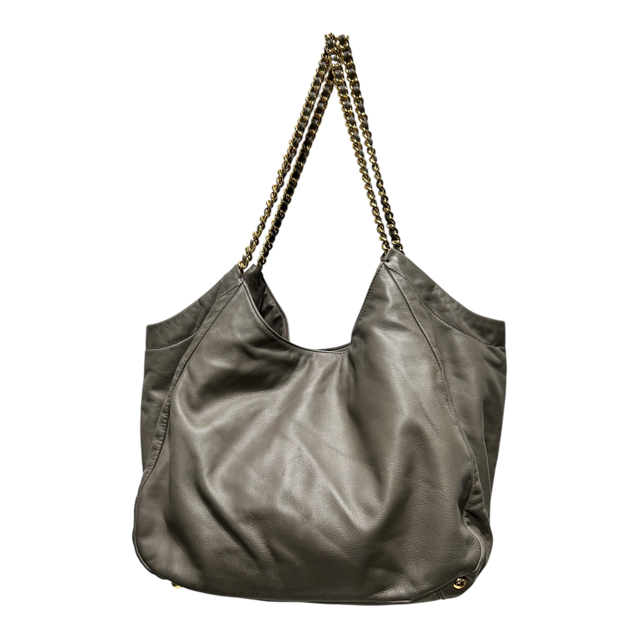 PRADA/Bag/Leather/GRY/HOBO BAG GOLD CHAIN view 2