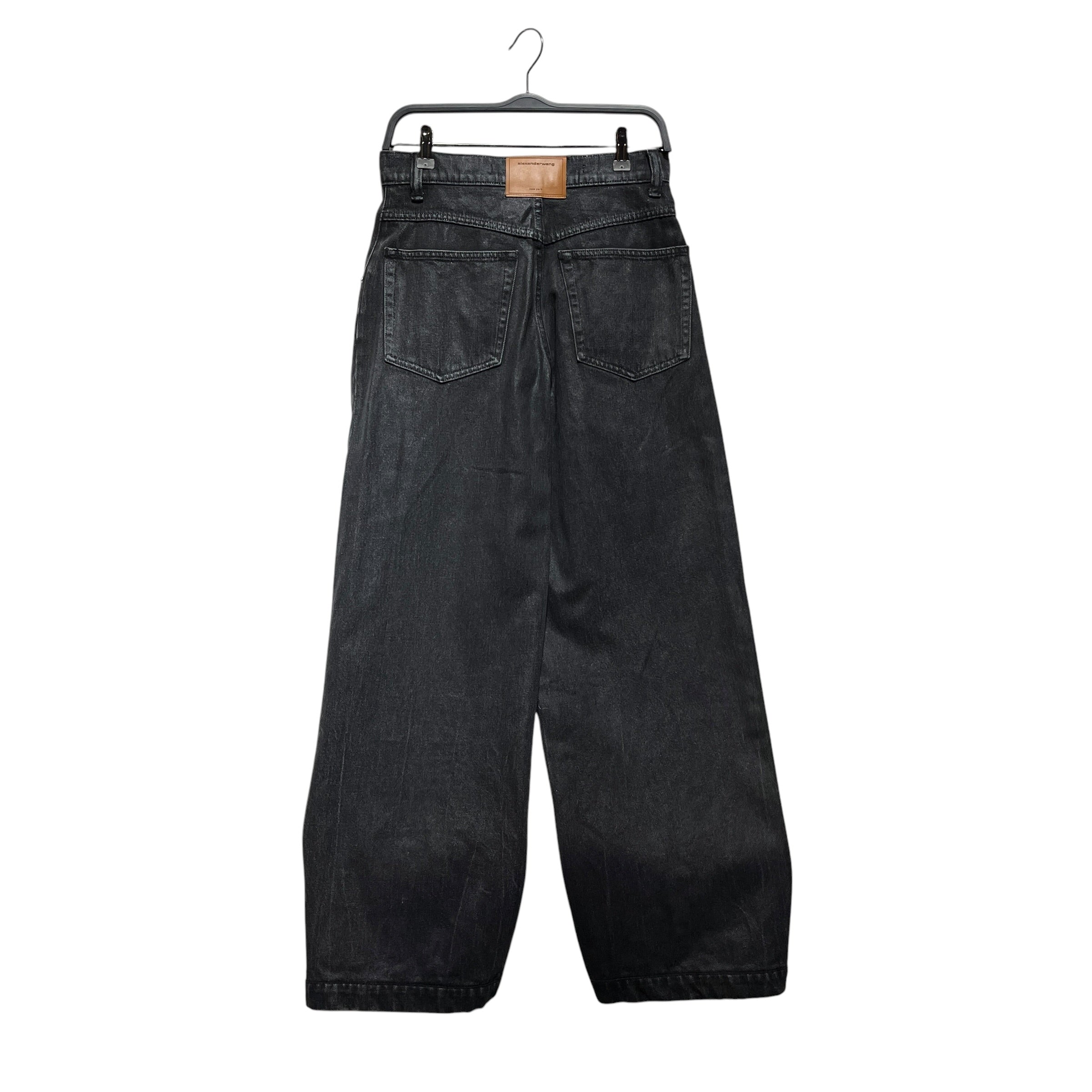 Alexander Wang/Straight Pants/25/Denim/GRY/Coated Straight Denim view 2