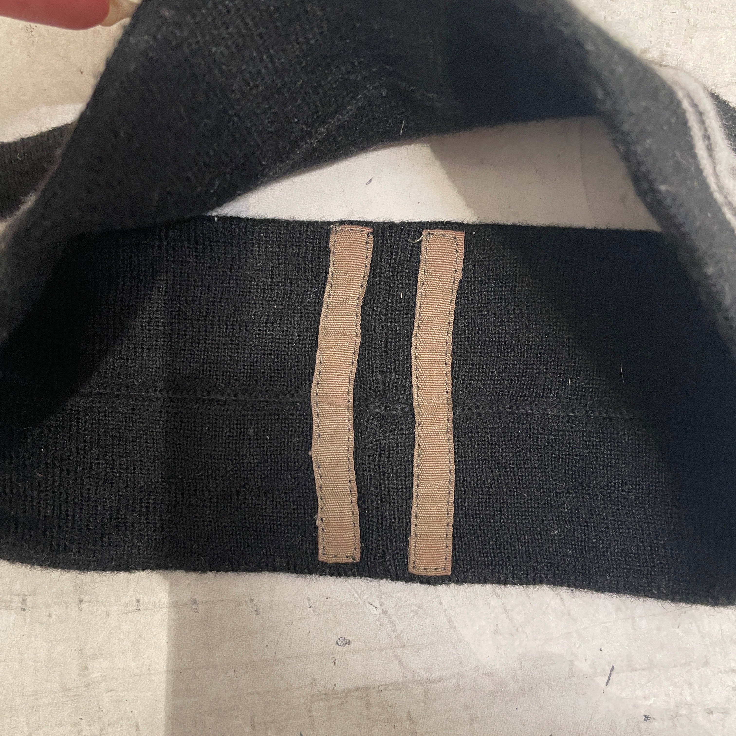 RICK OWENS DRKSHDW/Headwear/Cotton/BLK/M's/HEADBAND WHT LOGO view 5