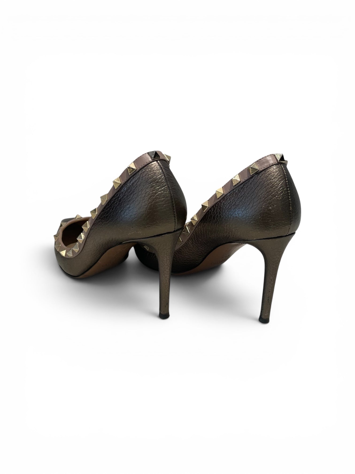VALENTINO GARAVANI/Heels/EU 40.5/Leather/BEG/Rockstud Point view 2