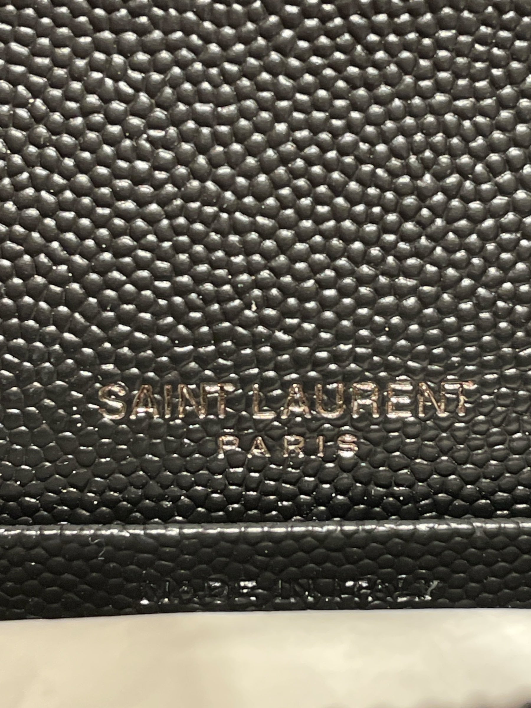 SAINT LAURENT/Cross Body Bag/Leather/BLK/Quilted Envelope Chain Bag view 4