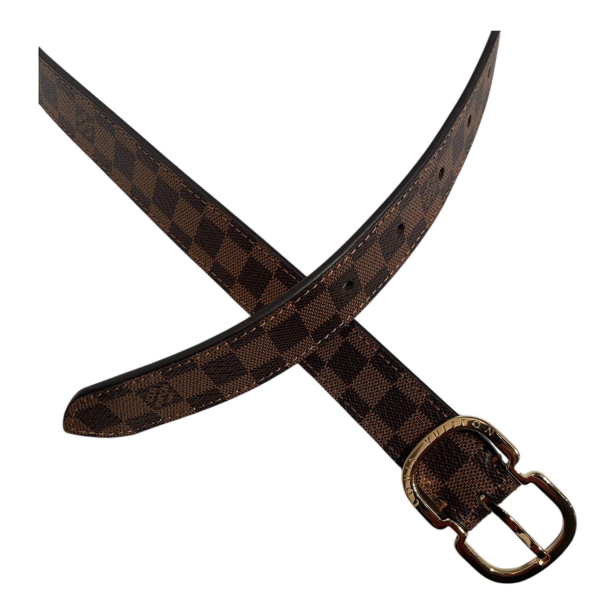 LOUIS VUITTON/Belt/Monogram/Leather/BRW/monogram belt view 2