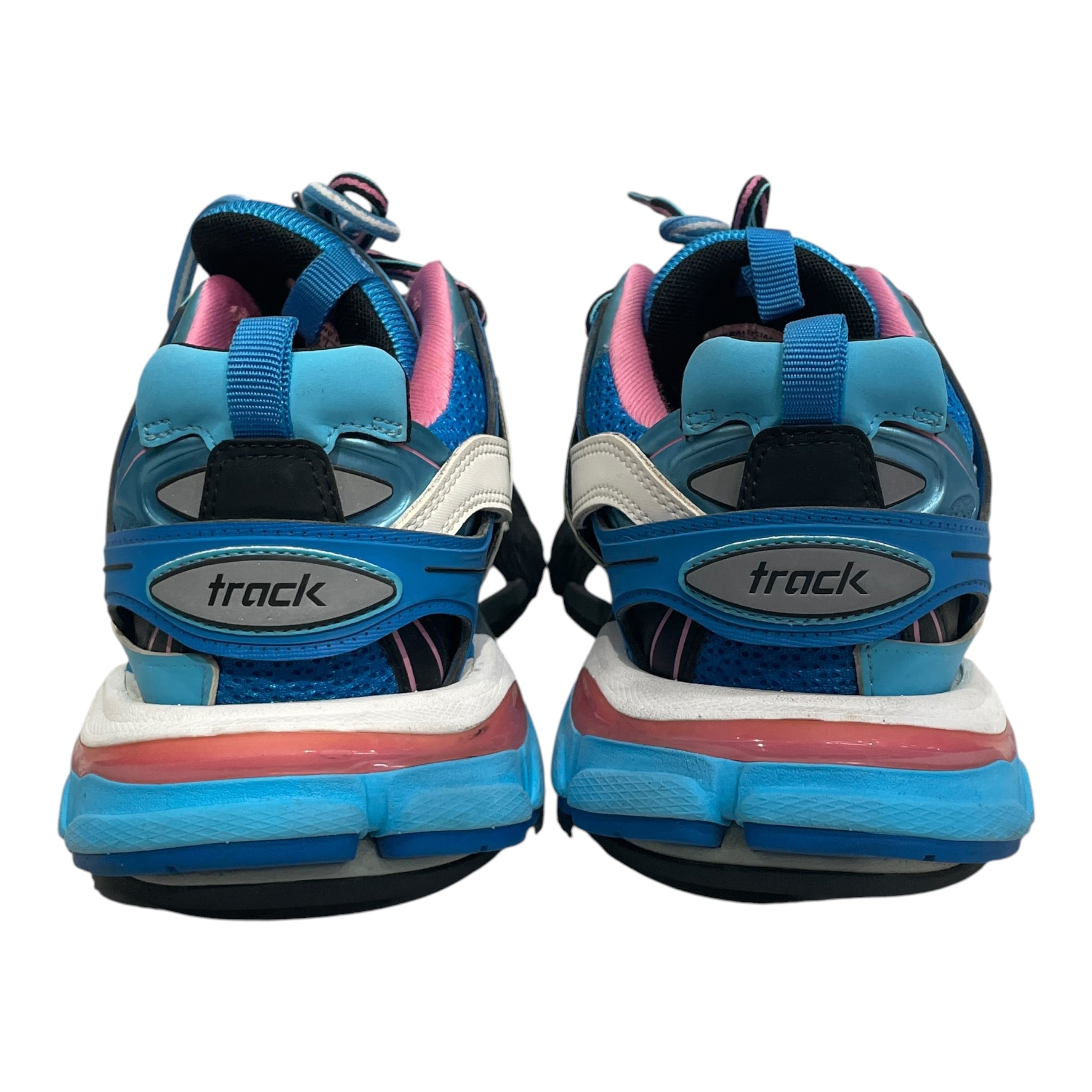 BALENCIAGA/Low-Sneakers/US 10/Leather/BLU/PNK/GRY TRACK SNEAKERS view 3