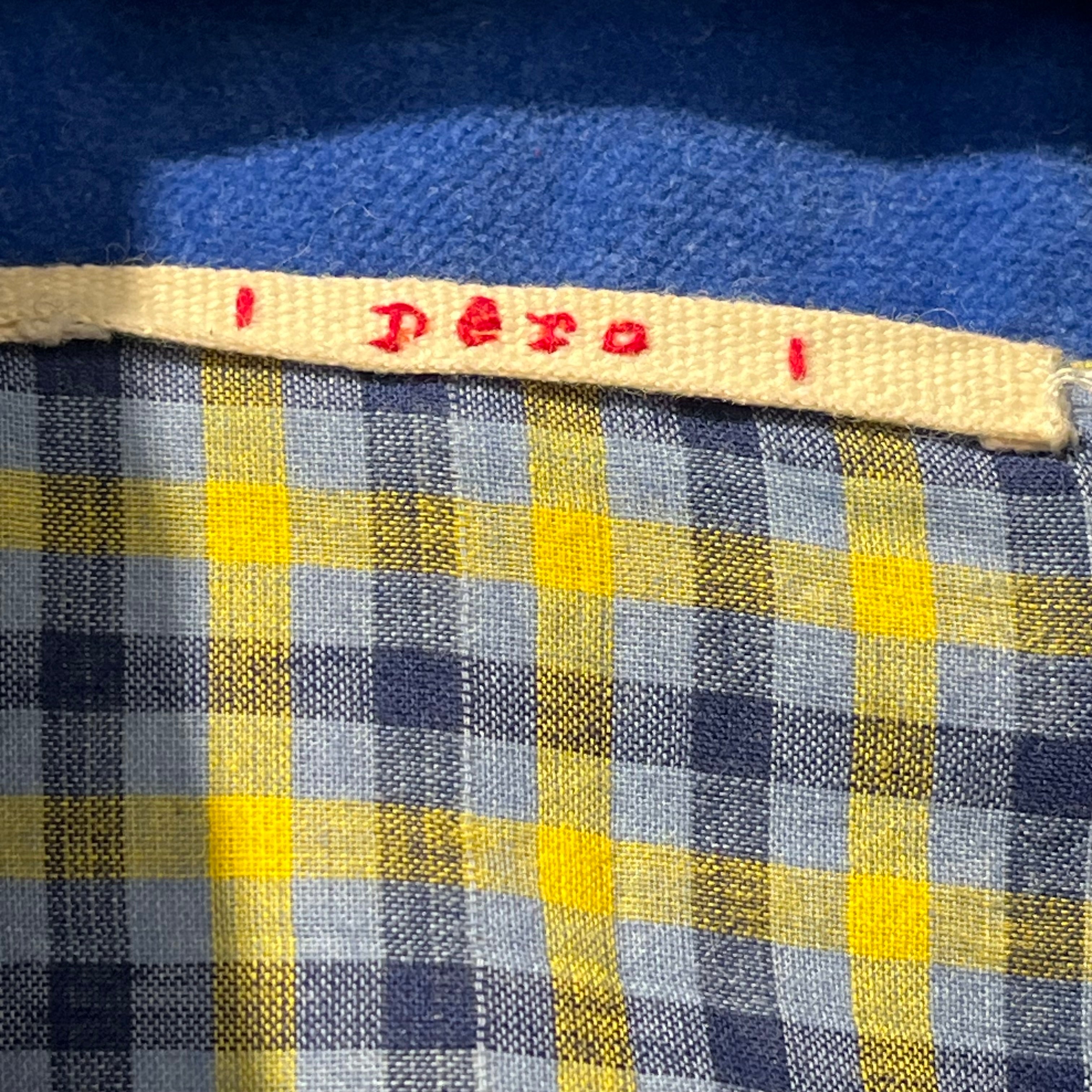 PERO/Tailored Jkt/Velour/BLU/plaid lining view 4