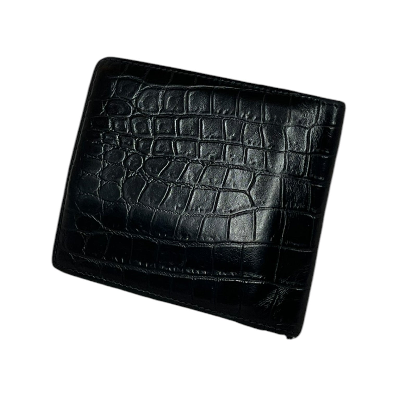 SAINT LAURENT/Bifold Wallet/Leather/BLK/Animal Print Wallet view 2