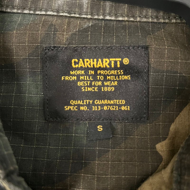 Carhartt/LS Shirt/S/Cotton/GRN/Camouflage/Work In Progress