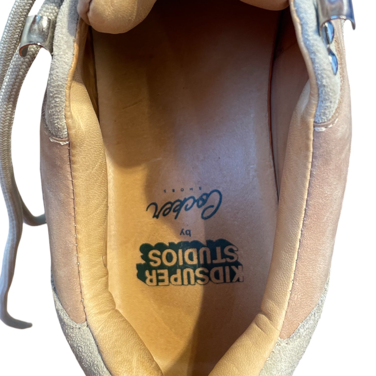 KIDSUPER STUDIOS/Shoes/US 8/Suede/BEG/TAN BOOTS/SWIRLS view 3