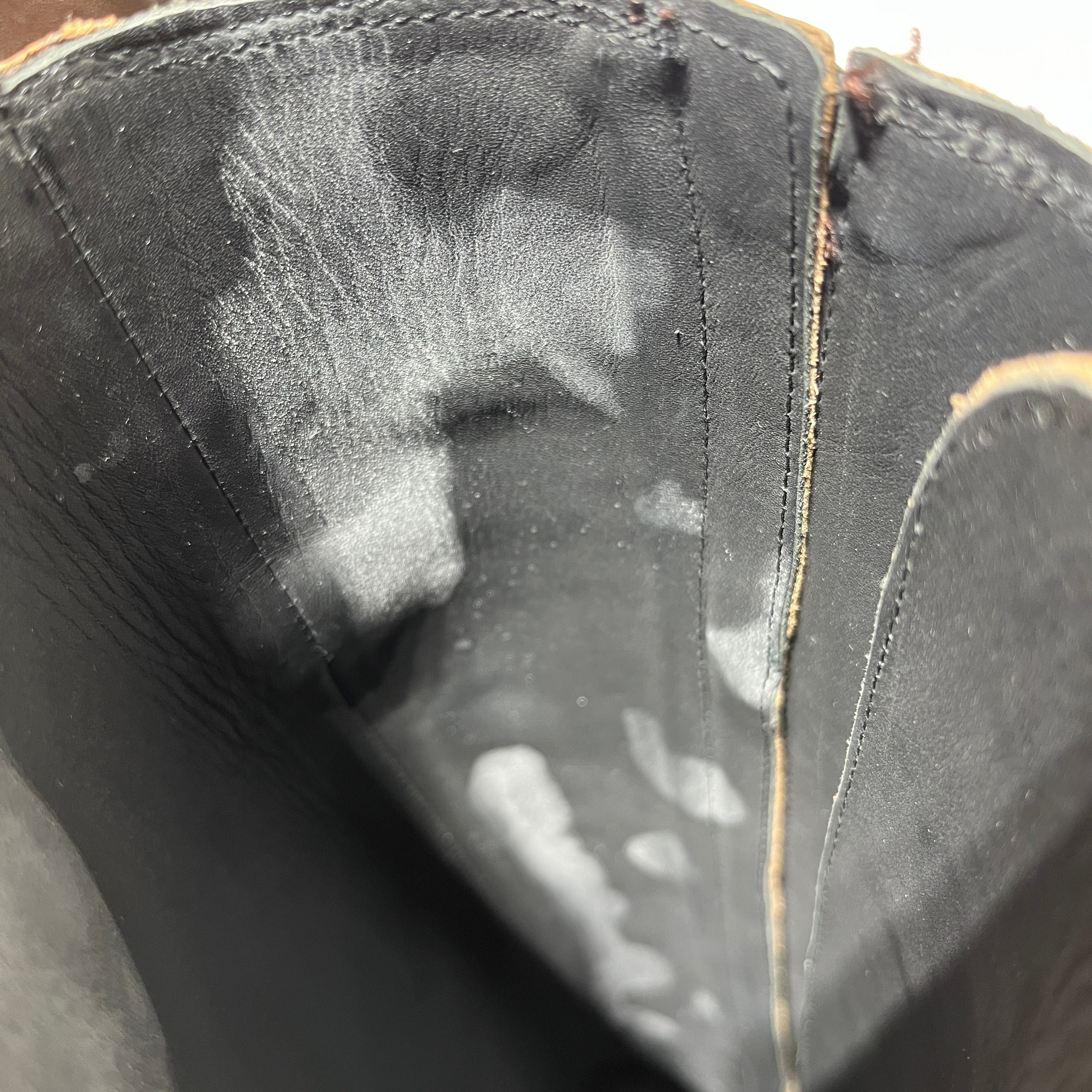 ANN DEMEULEMEESTER/Boots/EU 38/Leather/BRW/interior discoloration view 8