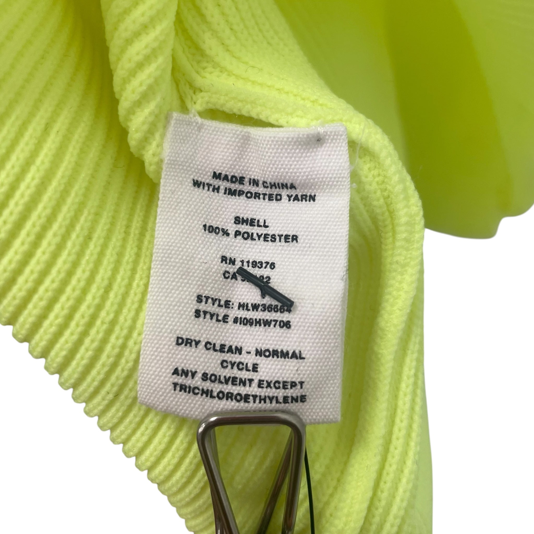 Helmut Lang/T-Shirt/S/Cotton/YEL/Neon YLW 1/4 Zip Up view 4
