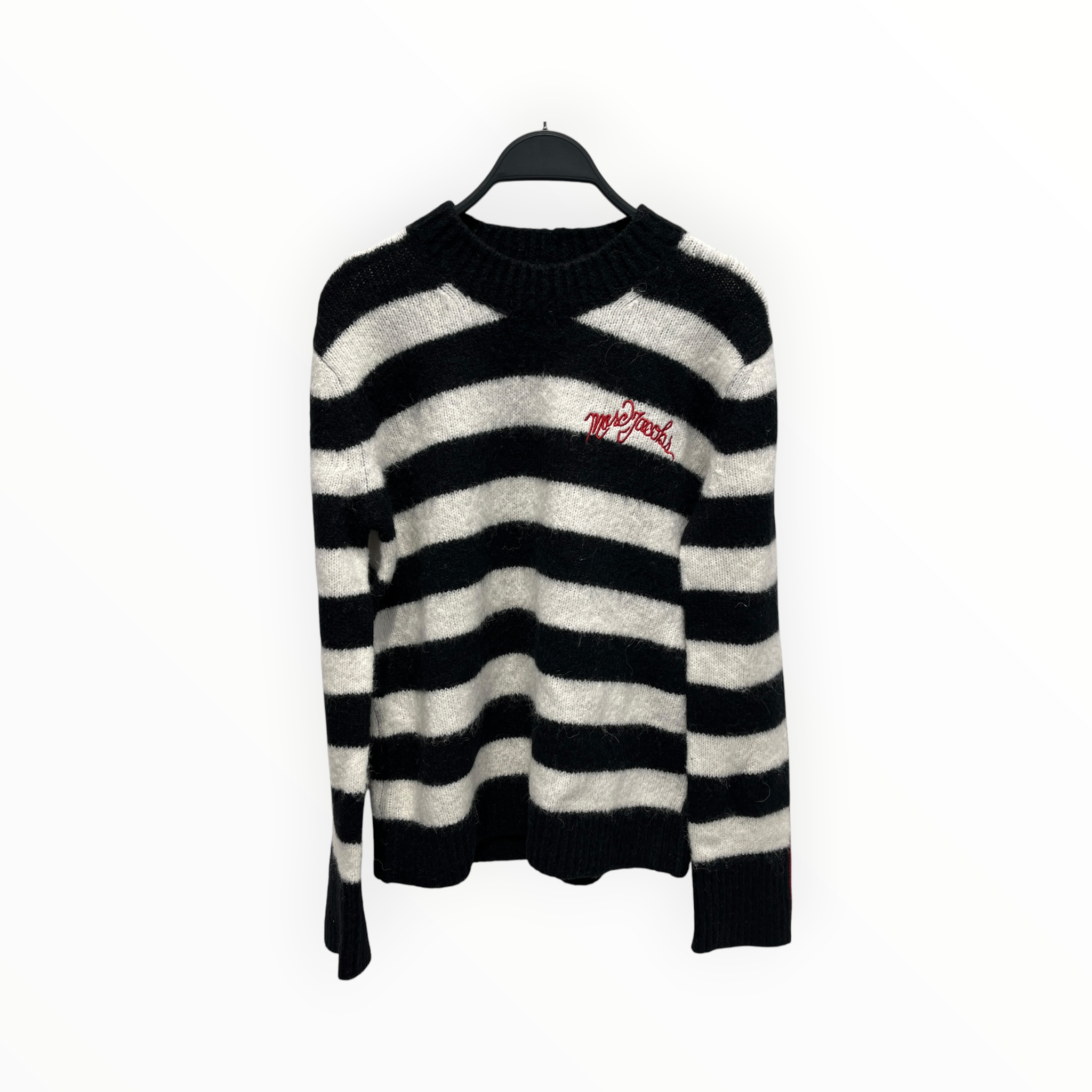 MARC JACOBS/Sweater/XS/Stripe/Wool/WHT/blk/wht stripe sweater view 1