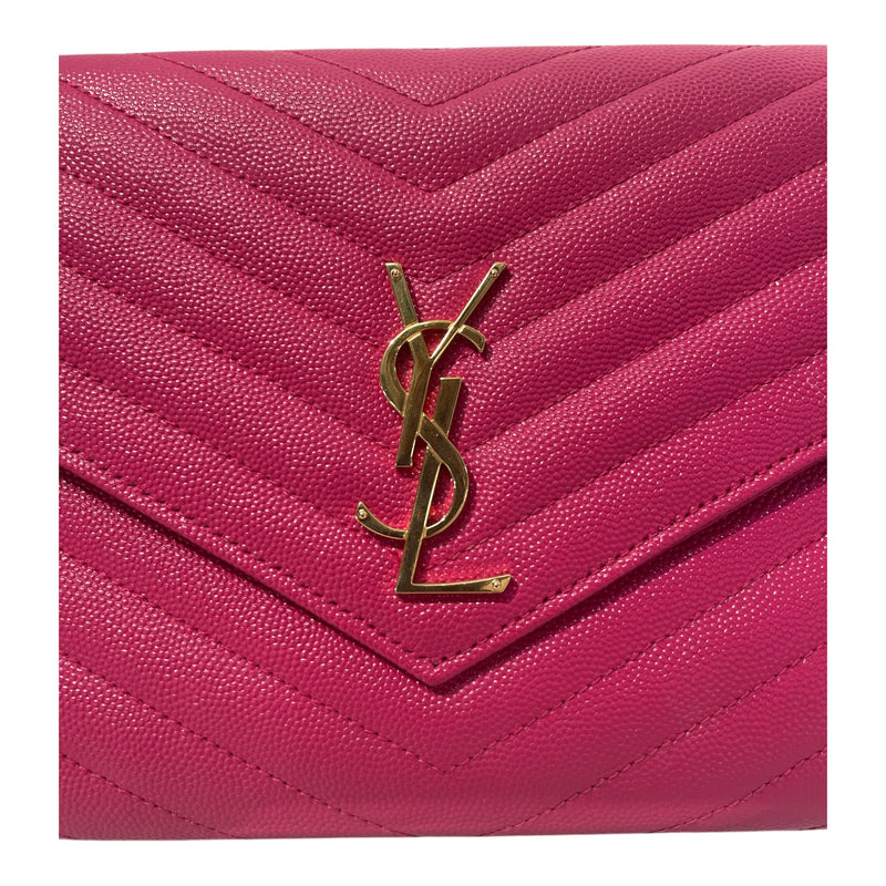 YVES SAINT LAURENT/Hand Bag/M/Leather/PNK/2018 GRAIN DE POUDRE