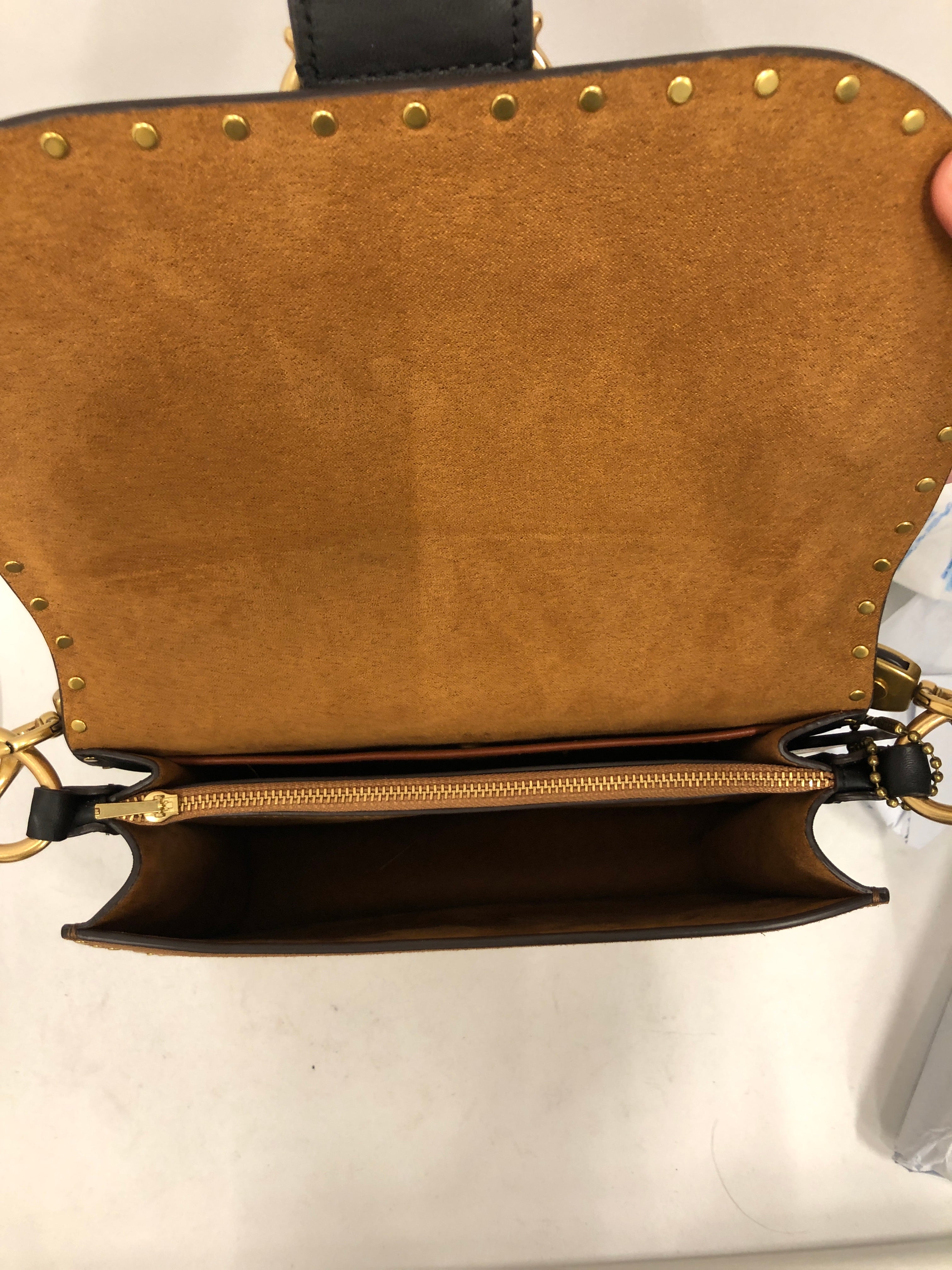 COACH/Hand Bag/Leather/BRW/Beat Shoulder Bag, Colorblock view 5