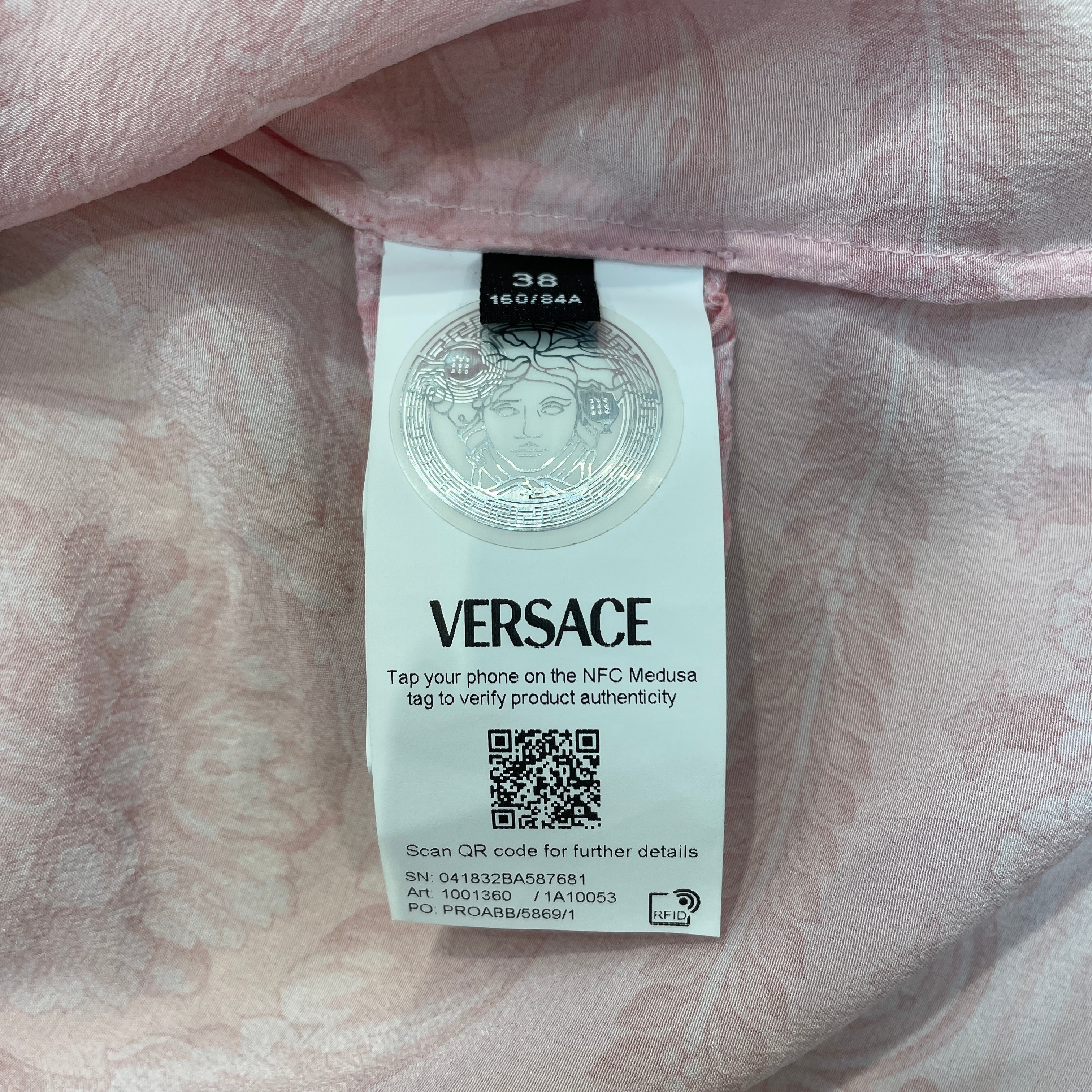 VERSACE/Shirt/38/All Over Print/Silk/PNK/1001360 view 5