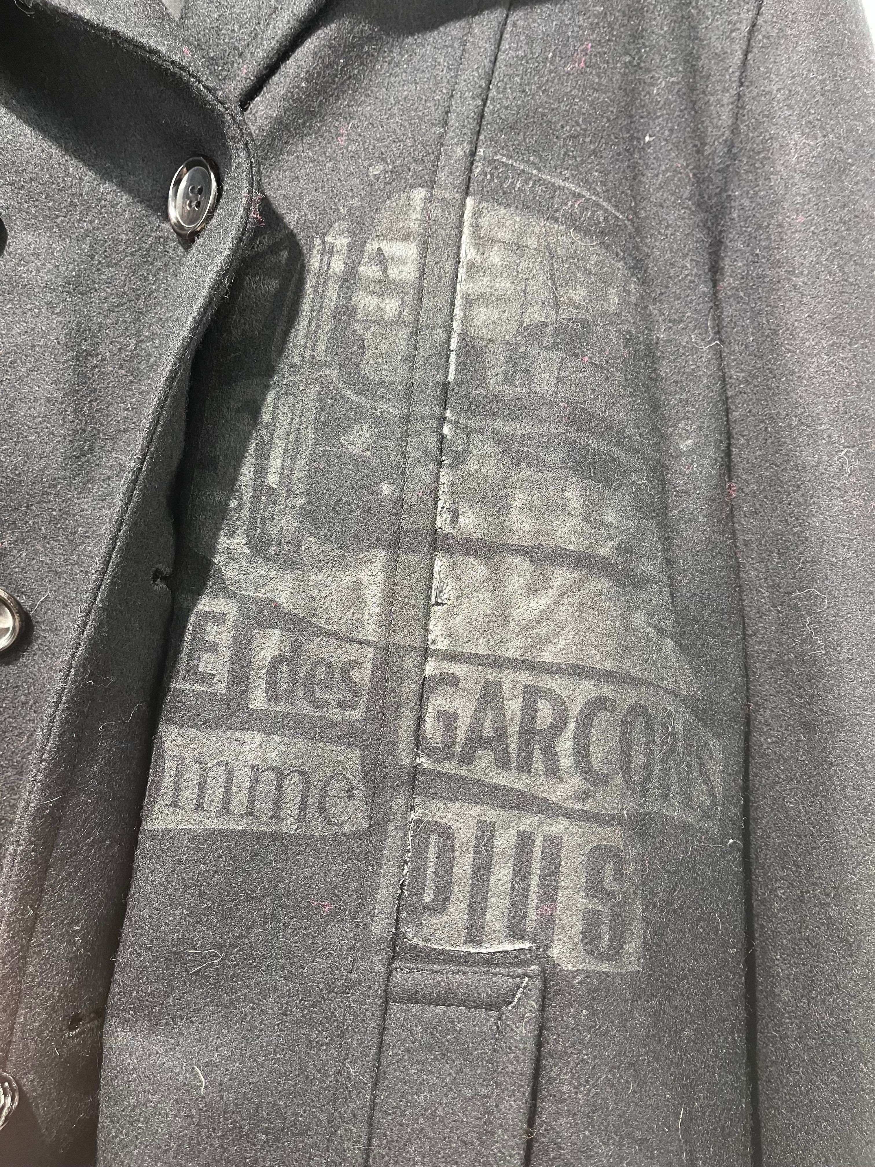 COMME des GARCONS HOMME PLUS/Coat/LL/Wool/BLK/Double Breasted/JAMIE REID CHESTER COAT view 3