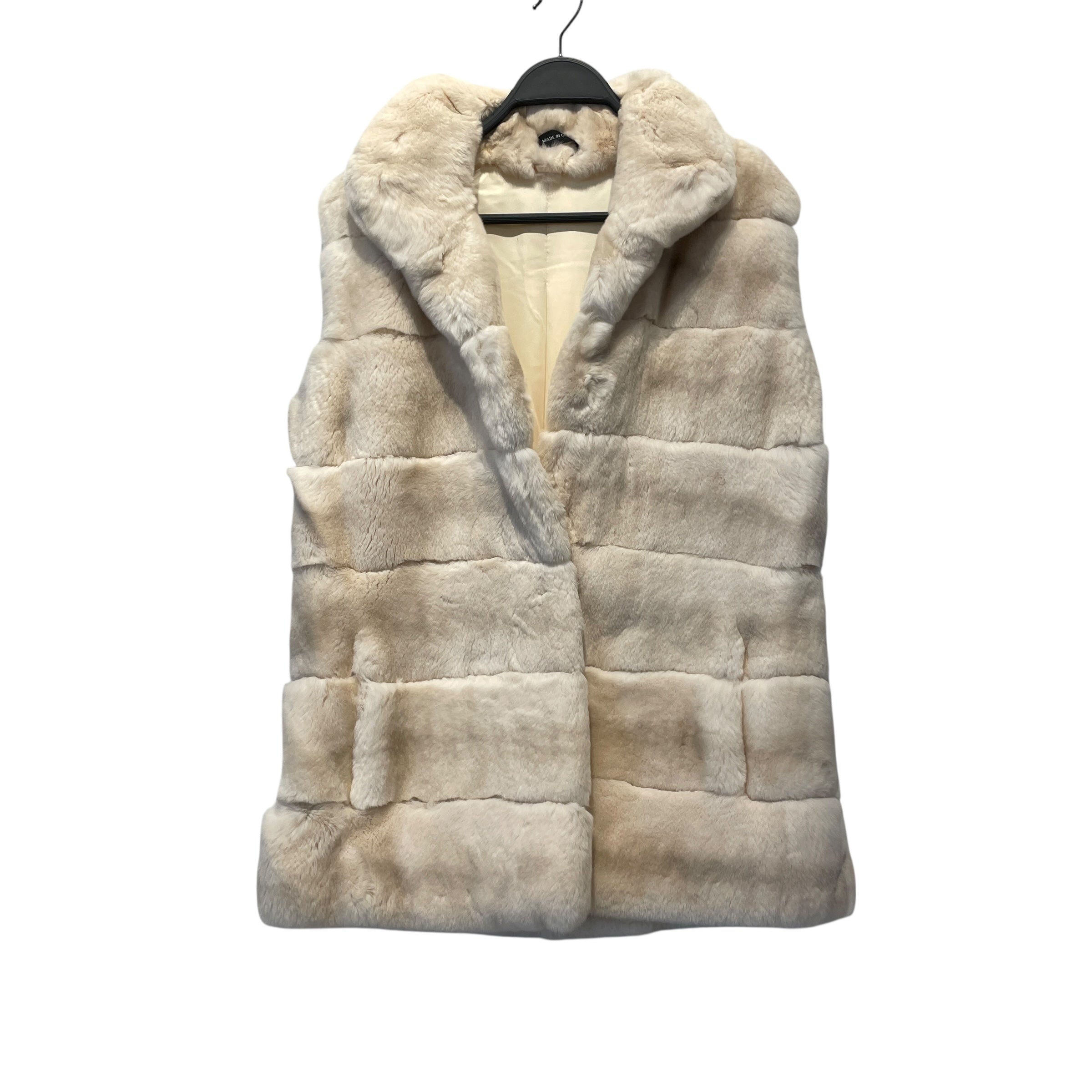 Vintage/Vest/46/Fur/CRM/Dyed Rex Rabbit Fur view 1