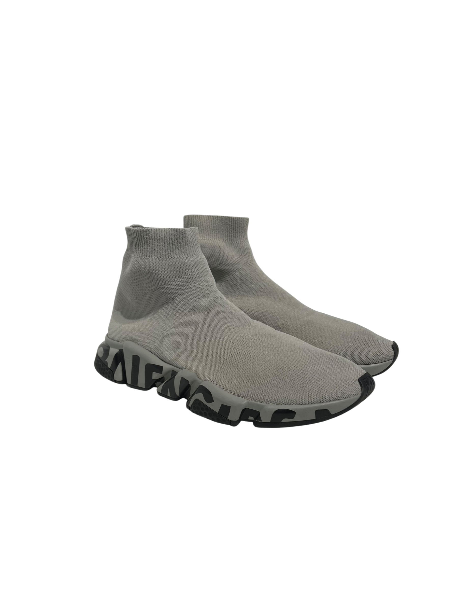 BALENCIAGA/Hi-Sneakers/US 9/Cotton/GRY/Speed Trainers view 1