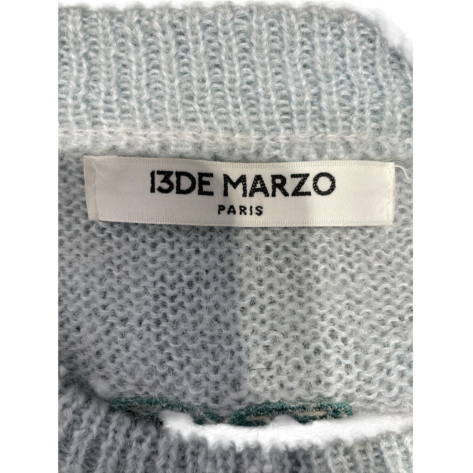 I3DE MARZO/Sweater/M/Cotton/BLU/GREEN STITCHING BACK LOGO view 3