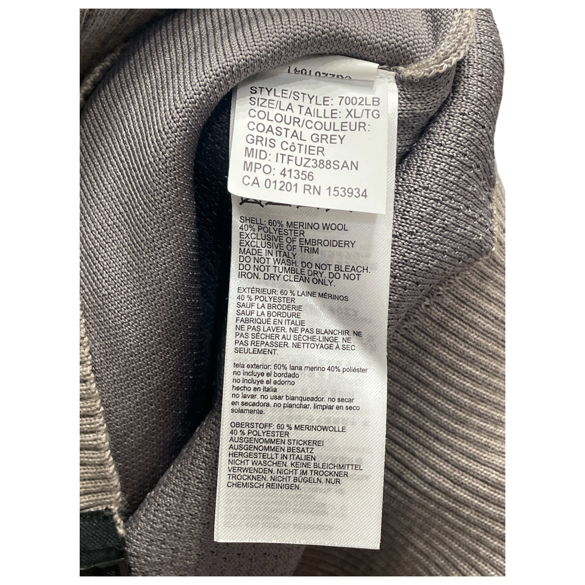 CANADA GOOSE/Heavy Sweater/XL/Cotton/GRY/Lennox Knit Bomber view 4