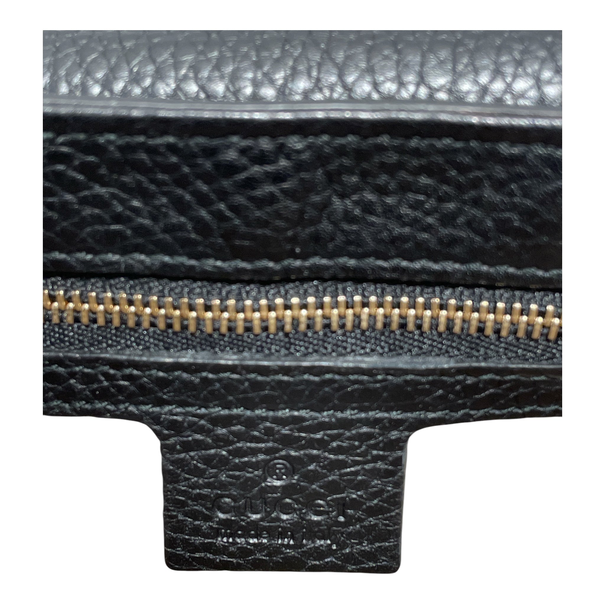 GUCCI/Cross Body Bag/Leather/BLK/soho flap view 3