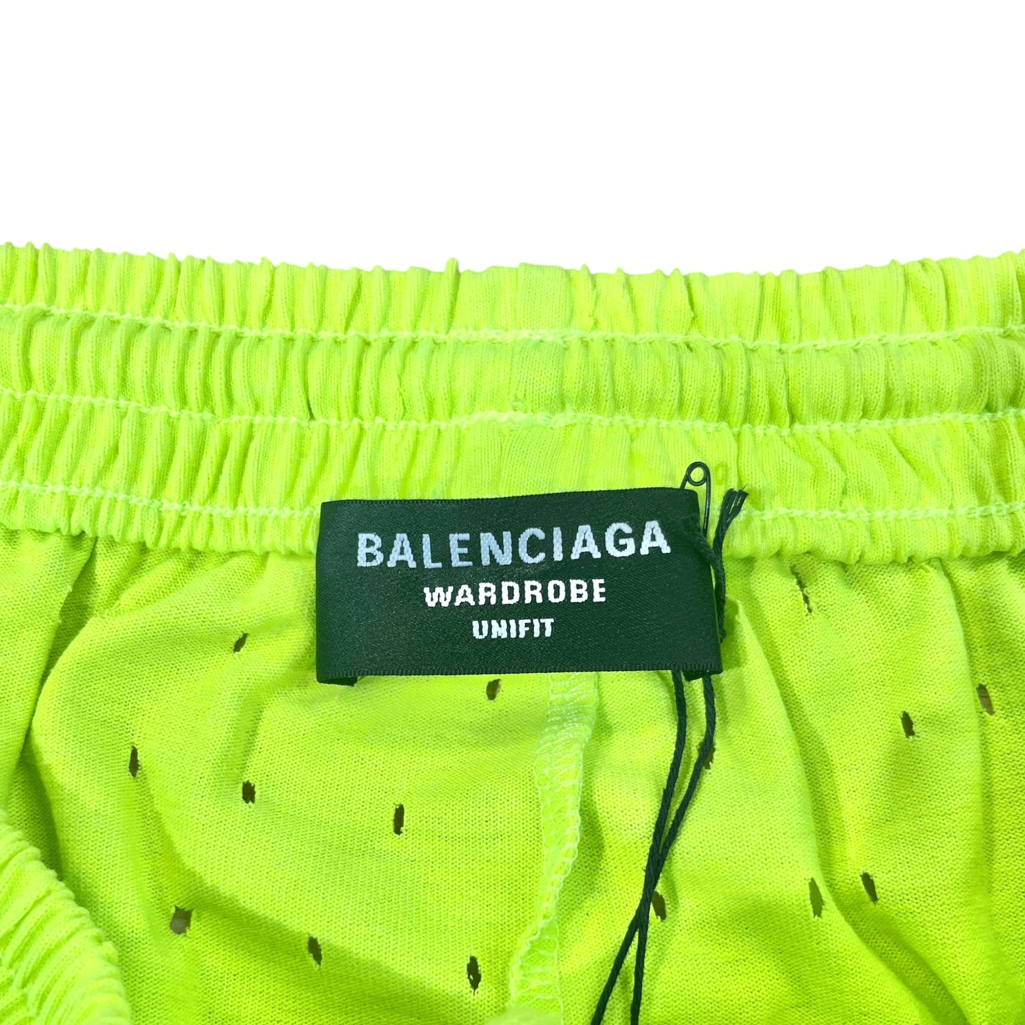 BALENCIAGA/Shorts/L/Cotton/YEL/NEON MESH BAGGY SHORT view 3