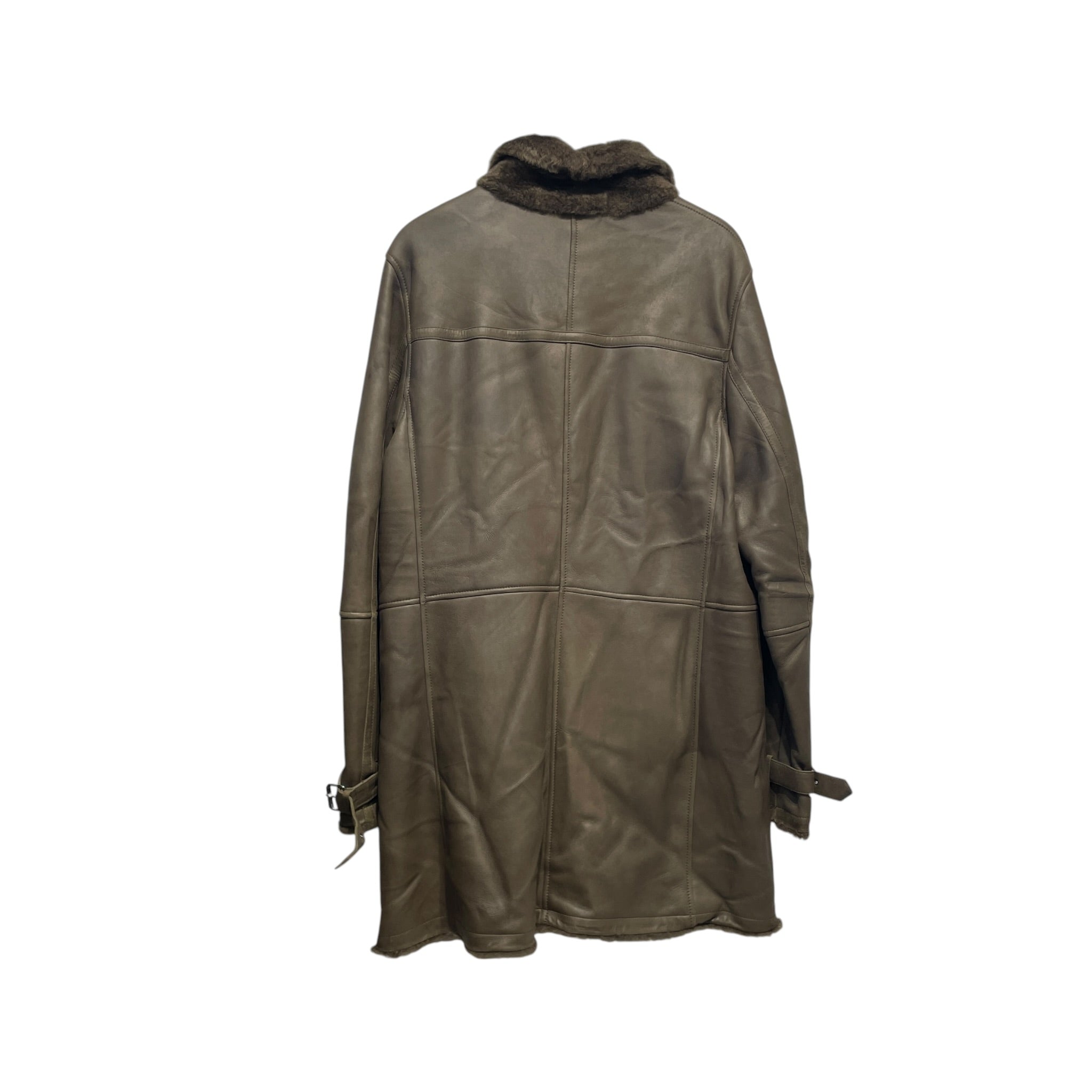 YVES SALOMON/Coat/FREE/Leather/GRN/REVERSABLE view 2
