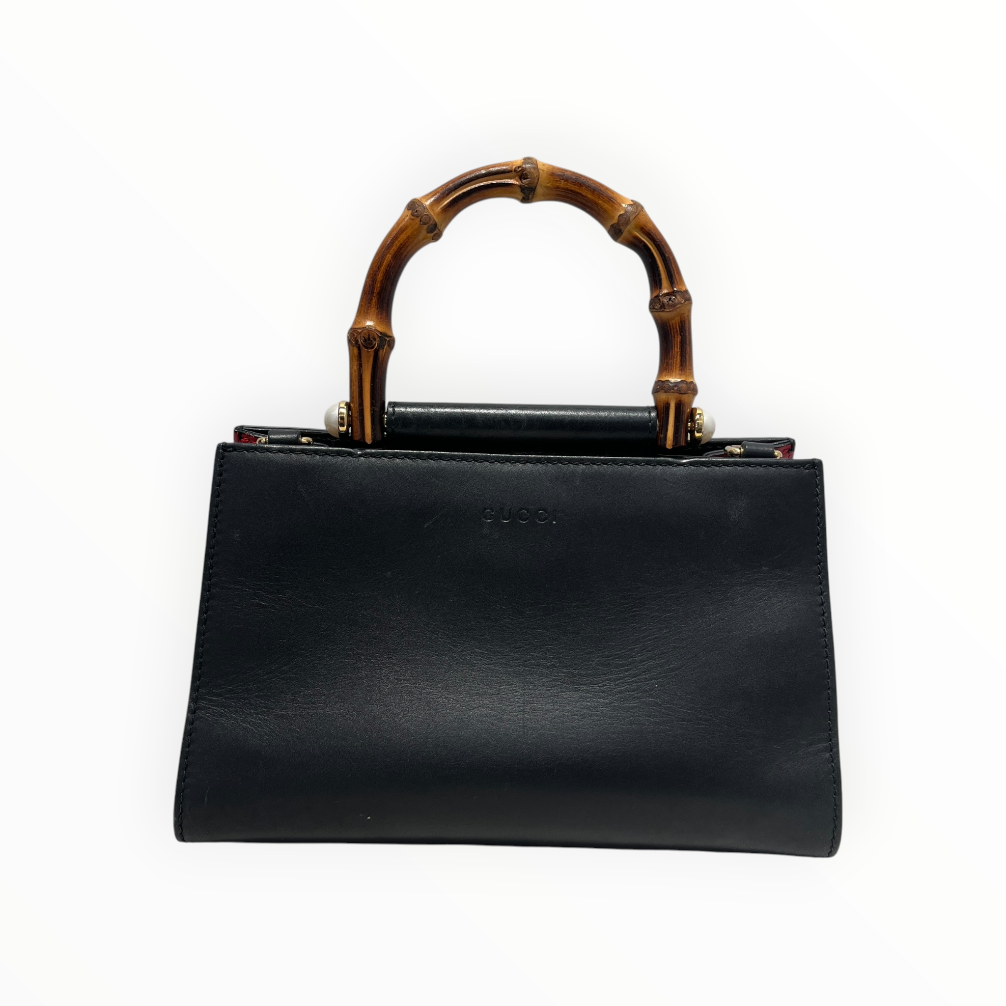 GUCCI/Hand Bag/Leather/BLK/NYMPHAEA BAMBOO TOP HANDLE view 1