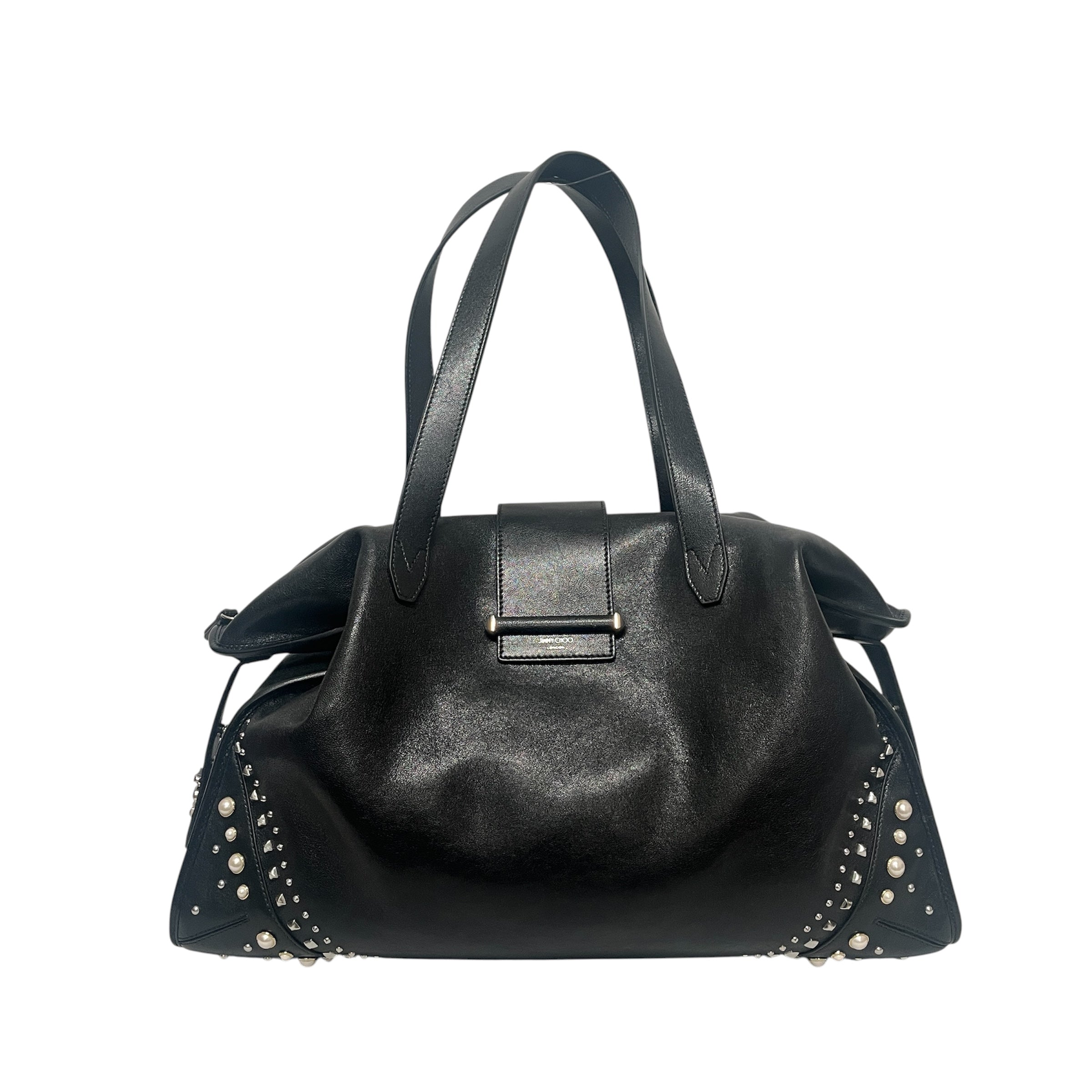 JIMMY CHOO/Bag/Leather/BLK/STUDDED DUFFEL view 1