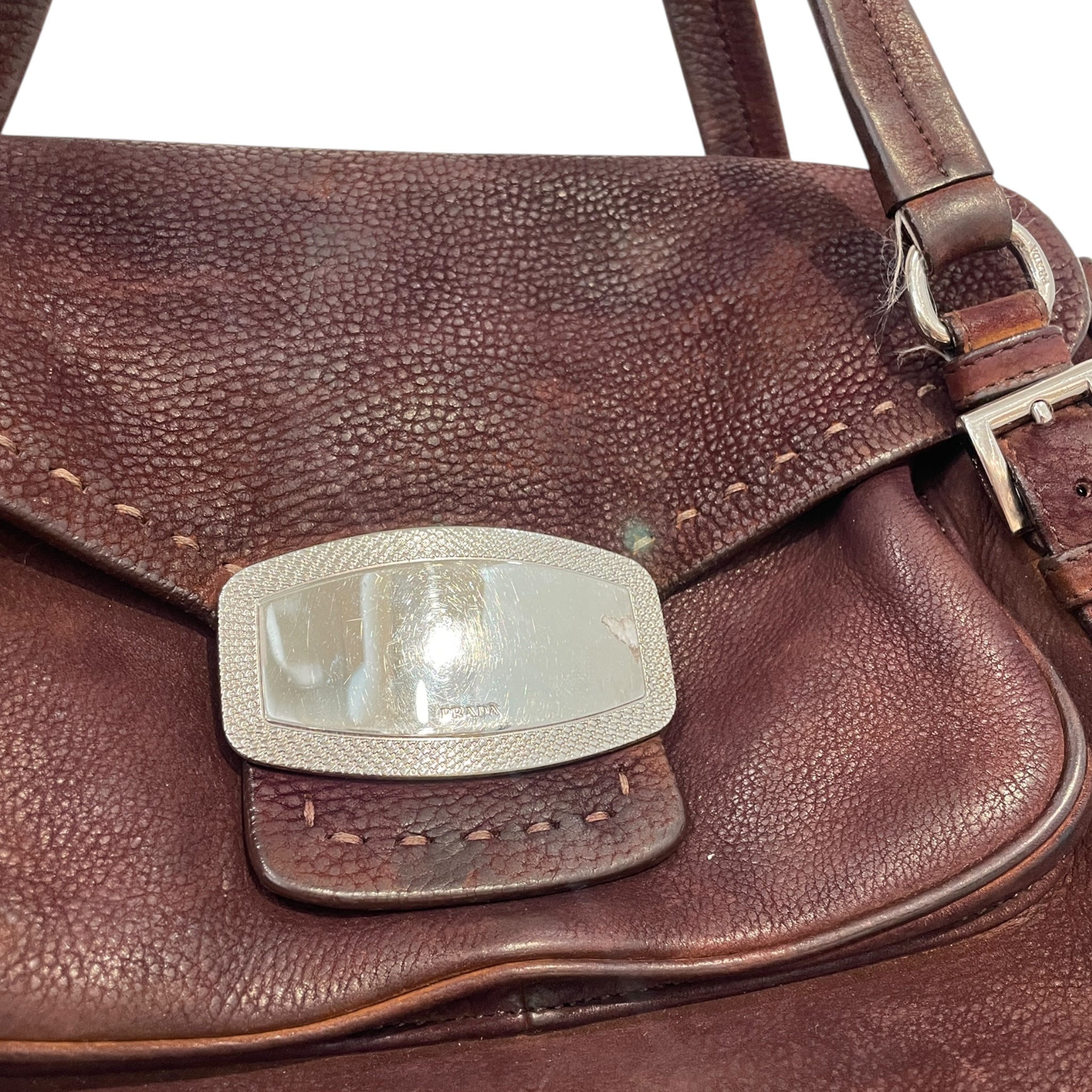PRADA/Hand Bag/Leather/BRD/VItello Daino view 6