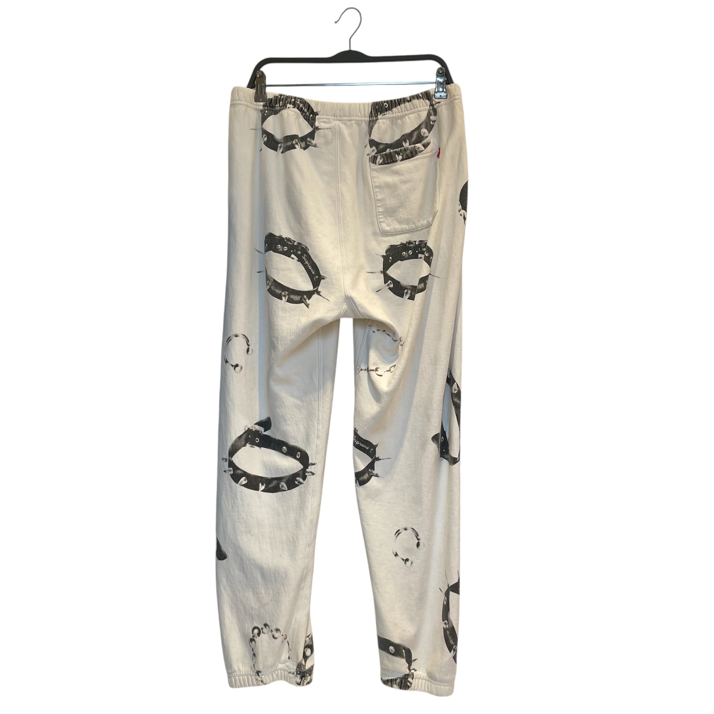 Supreme/Straight Pants/L/Cotton/WHT/Joggers/All Over Print/B&W SPIKED COLLARS view 1